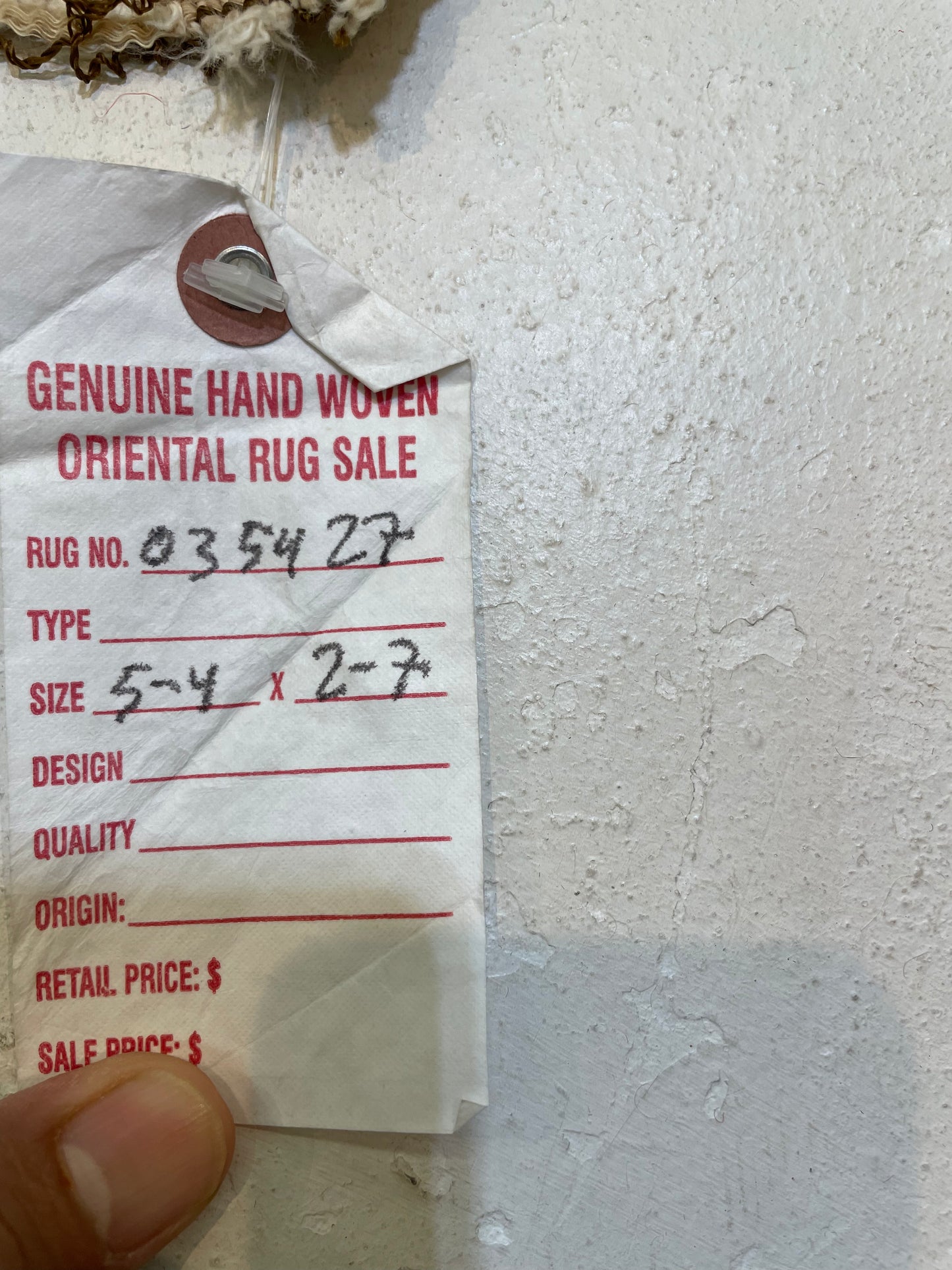 Hand-Knotted Wool Rug Turkish Oushak 2'7" x 5'4"