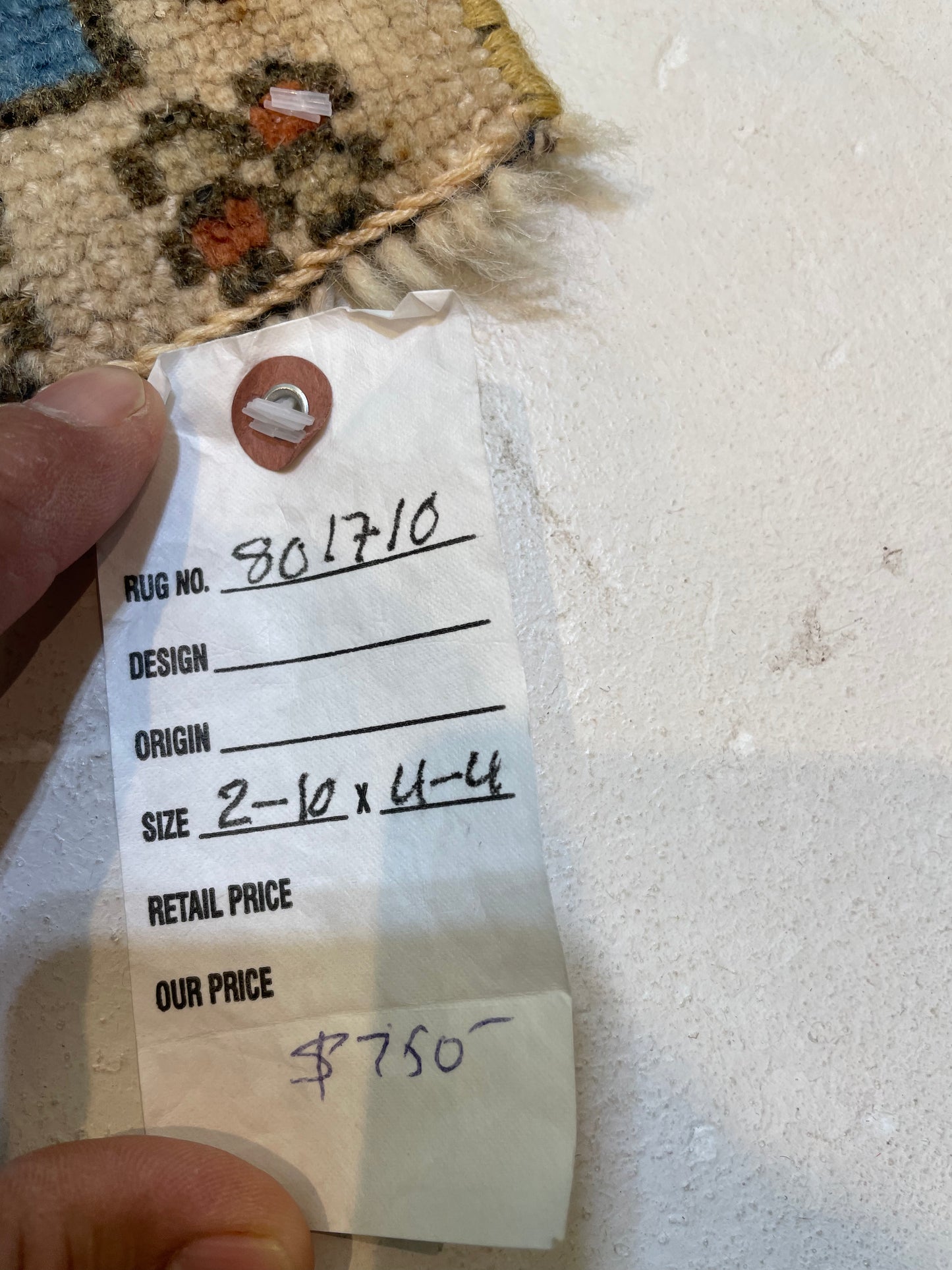 Hand-Knotted Wool Rug Turkish Oushak 2'10" x 4'4"