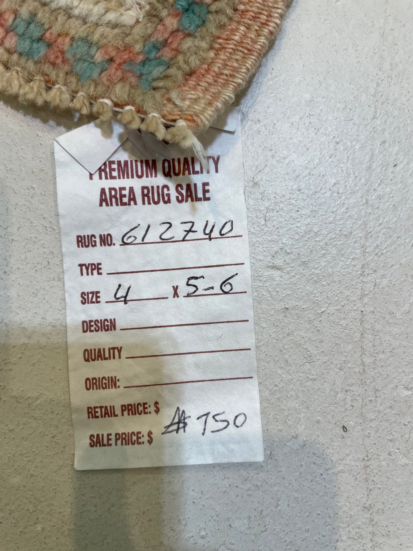 Hand-Knotted Wool Rug Turkish Oushak 4' x 5'6"