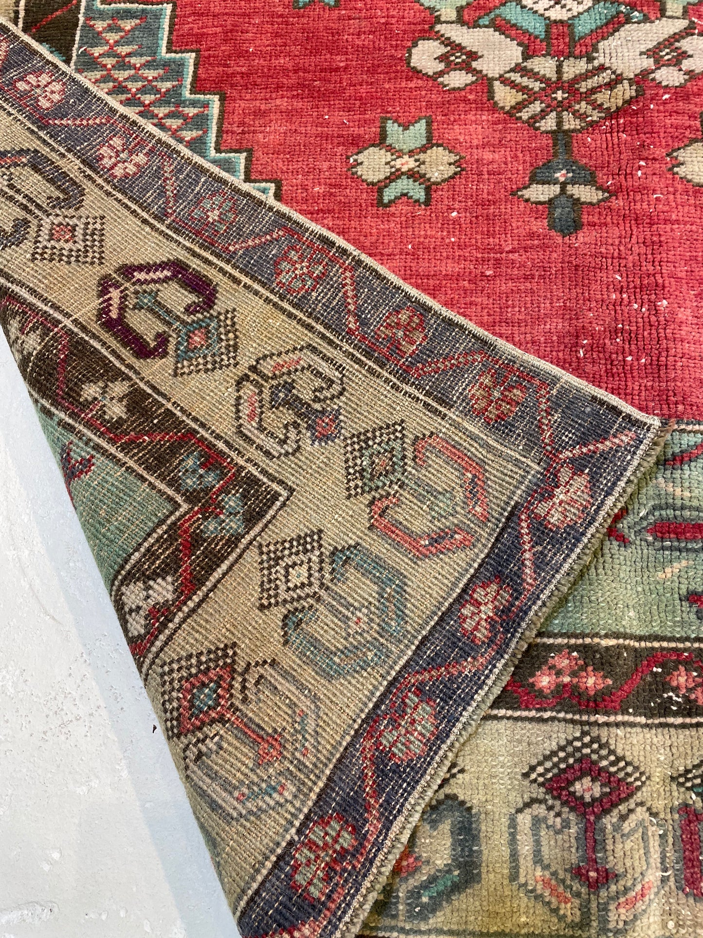 Hand-Knotted Wool Gallery Size Turkish Oushak 4' x 8'2"