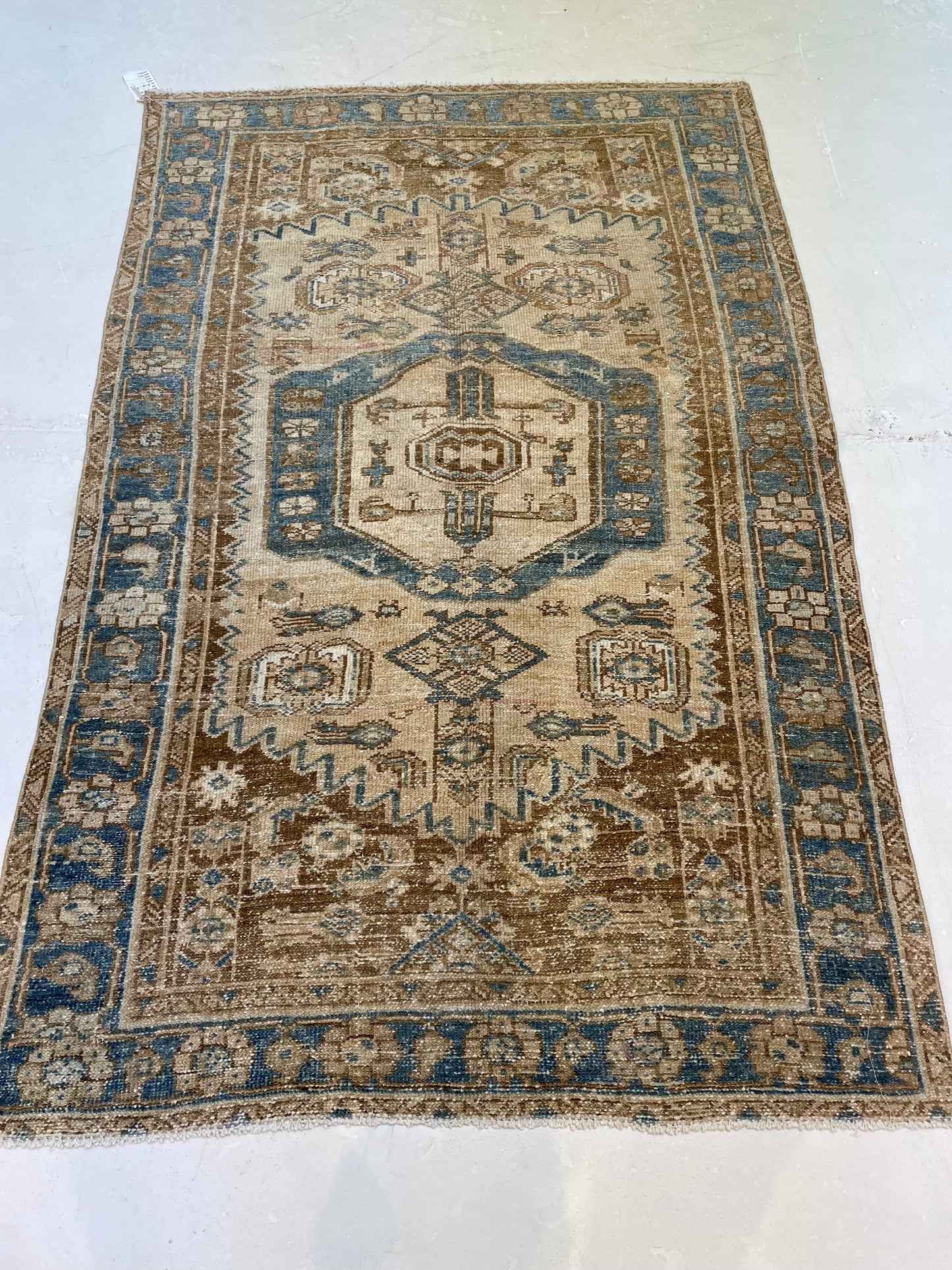 Hand-Knotted Wool Rug Turkish Oushak 3'11" x 6'1"