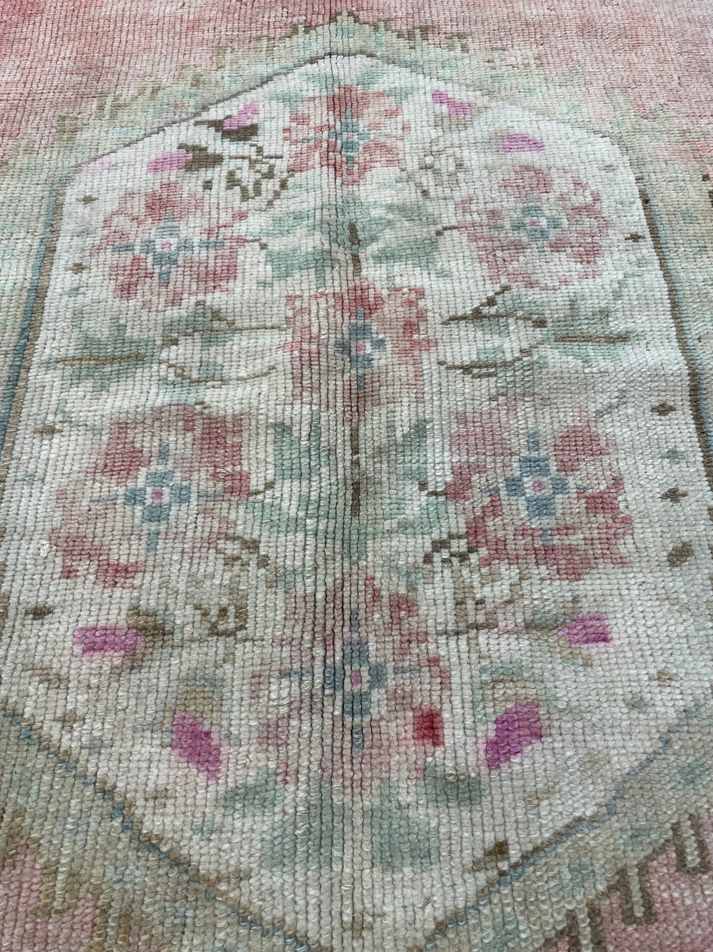 Hand-Knotted Wool Rug Turkish Oushak 3'6" x 6'