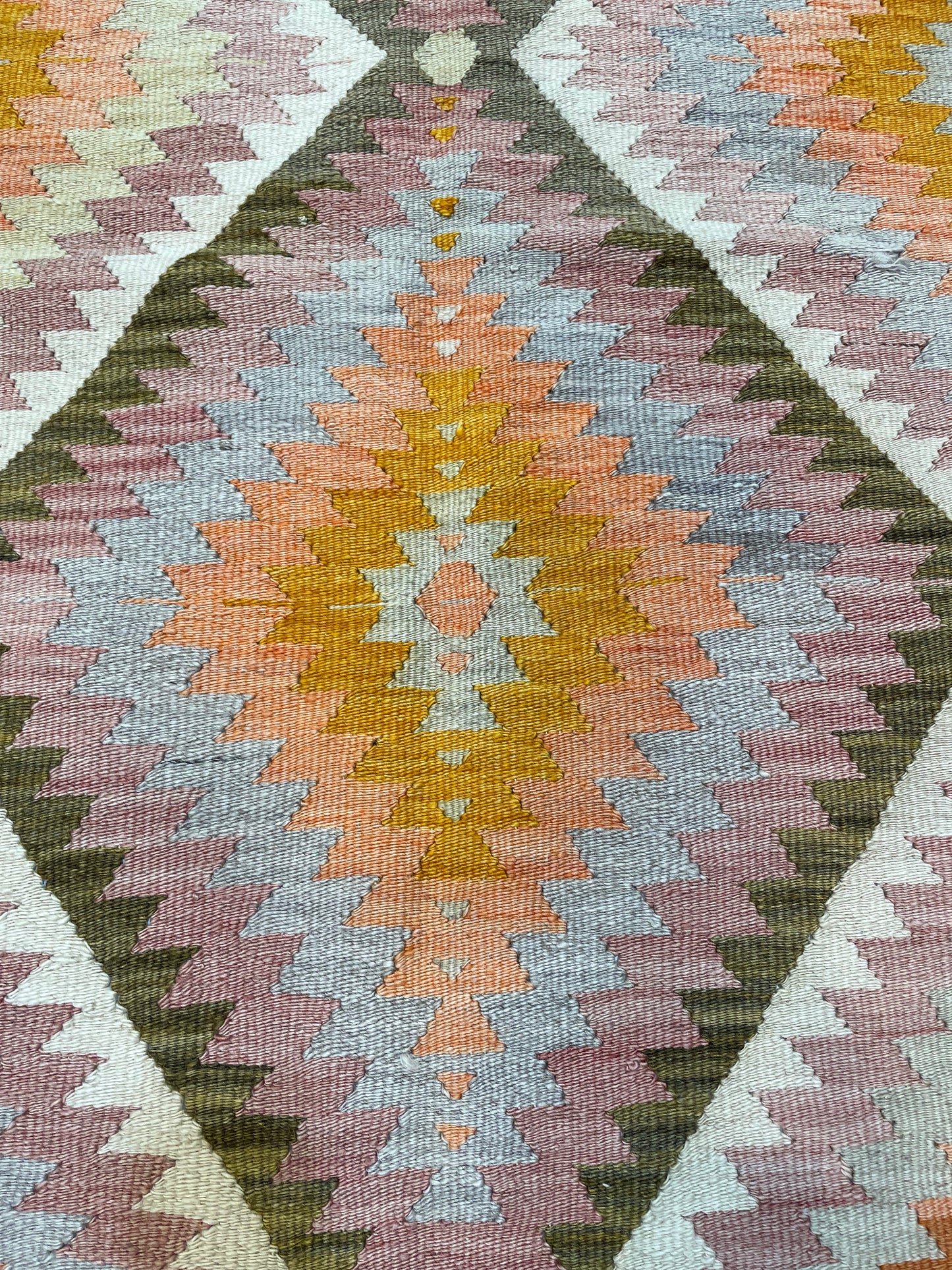 Hand-Knotted Wool Rug Turkish Oushak 4' x 6'3"