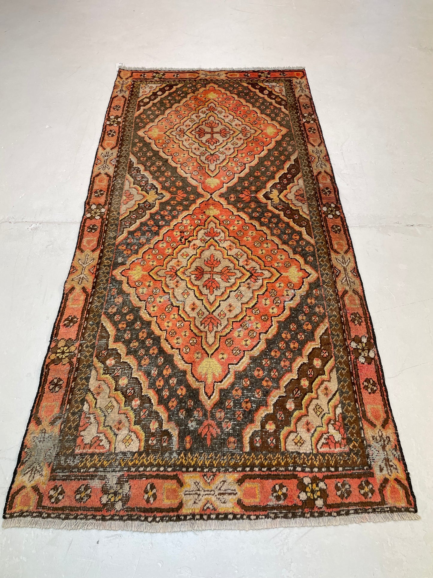 Hand-Knotted Wool Rug Khotan 3'7" x 7'8"