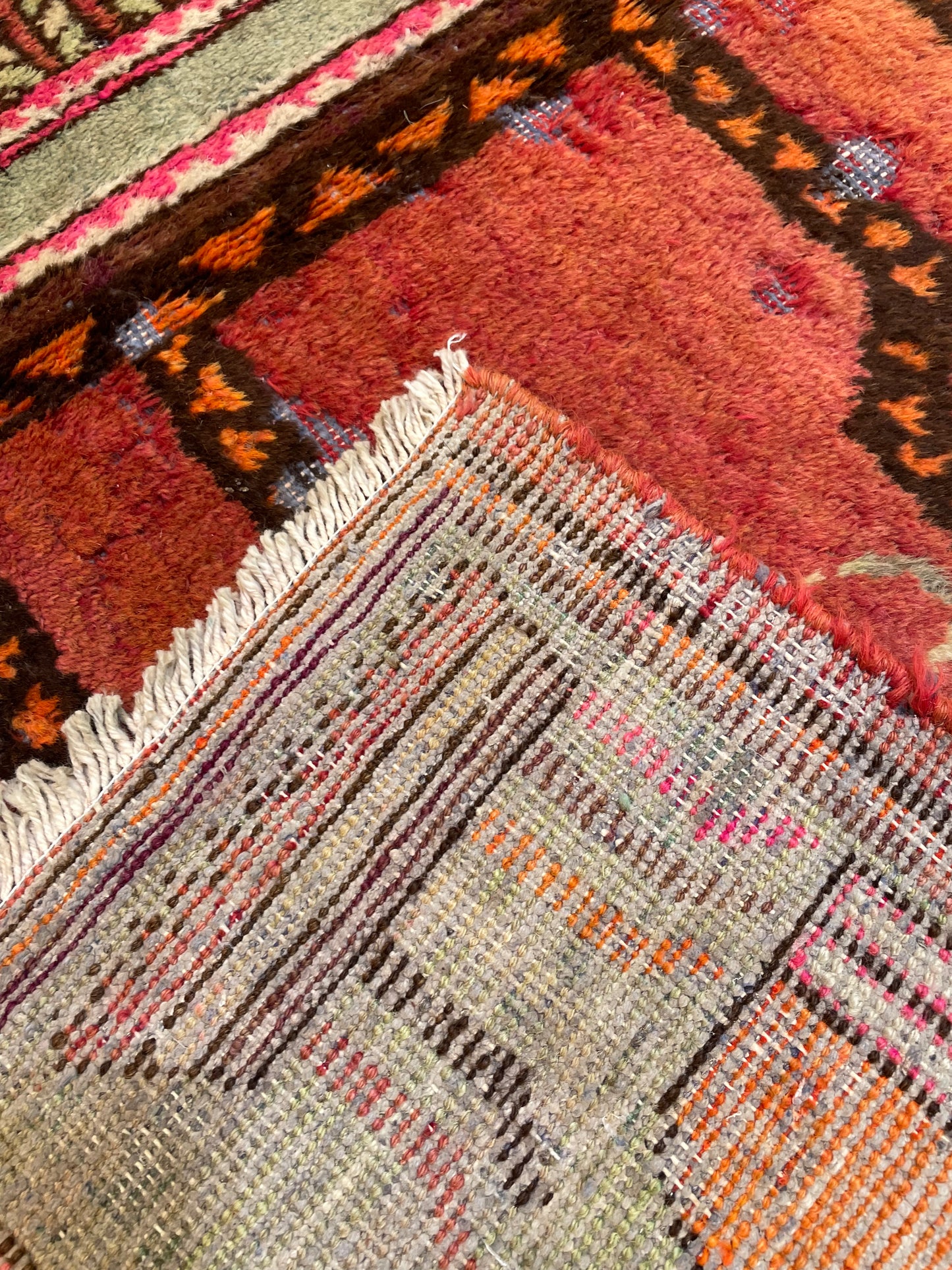 Hand-Knotted Wool Rug Turkish Oushak 4'10" x 7'7"