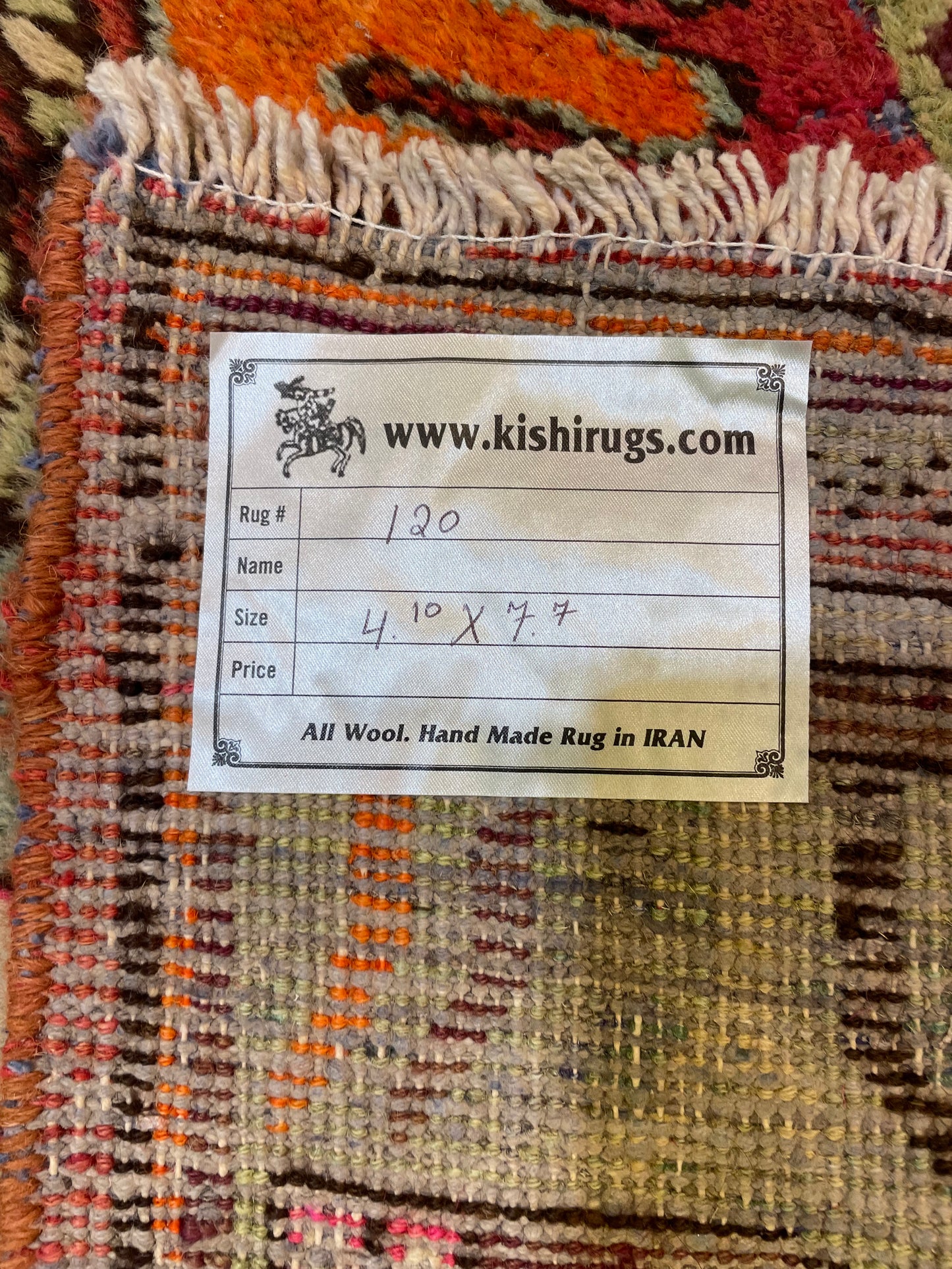 Hand-Knotted Wool Rug Turkish Oushak 4'10" x 7'7"