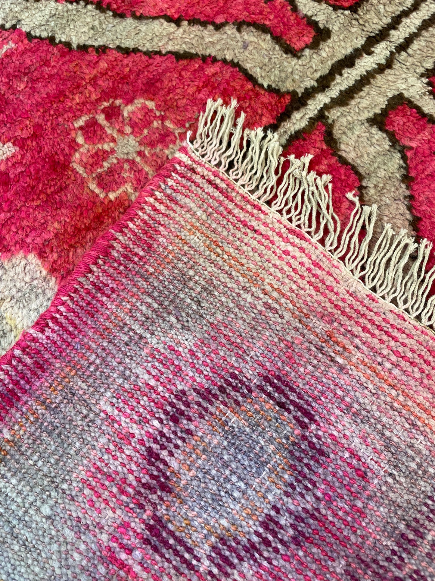 Hand-Knotted Wool Rug Khotan 4'3" x 7'9"