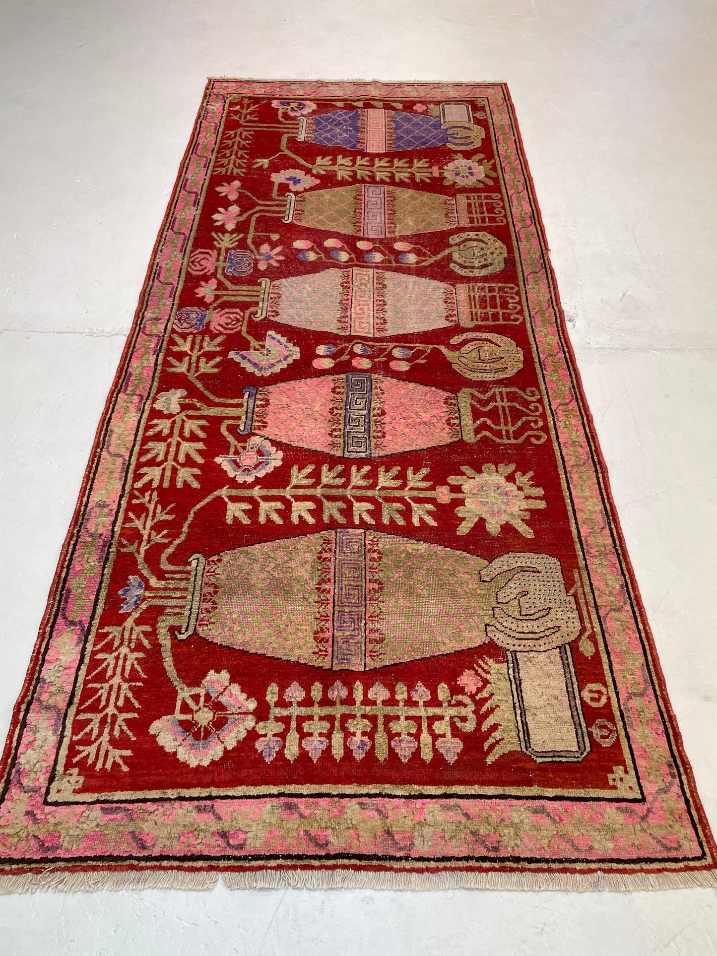 Hand-Knotted Wool Gallery Size Khotan 3'10" x 8'11"