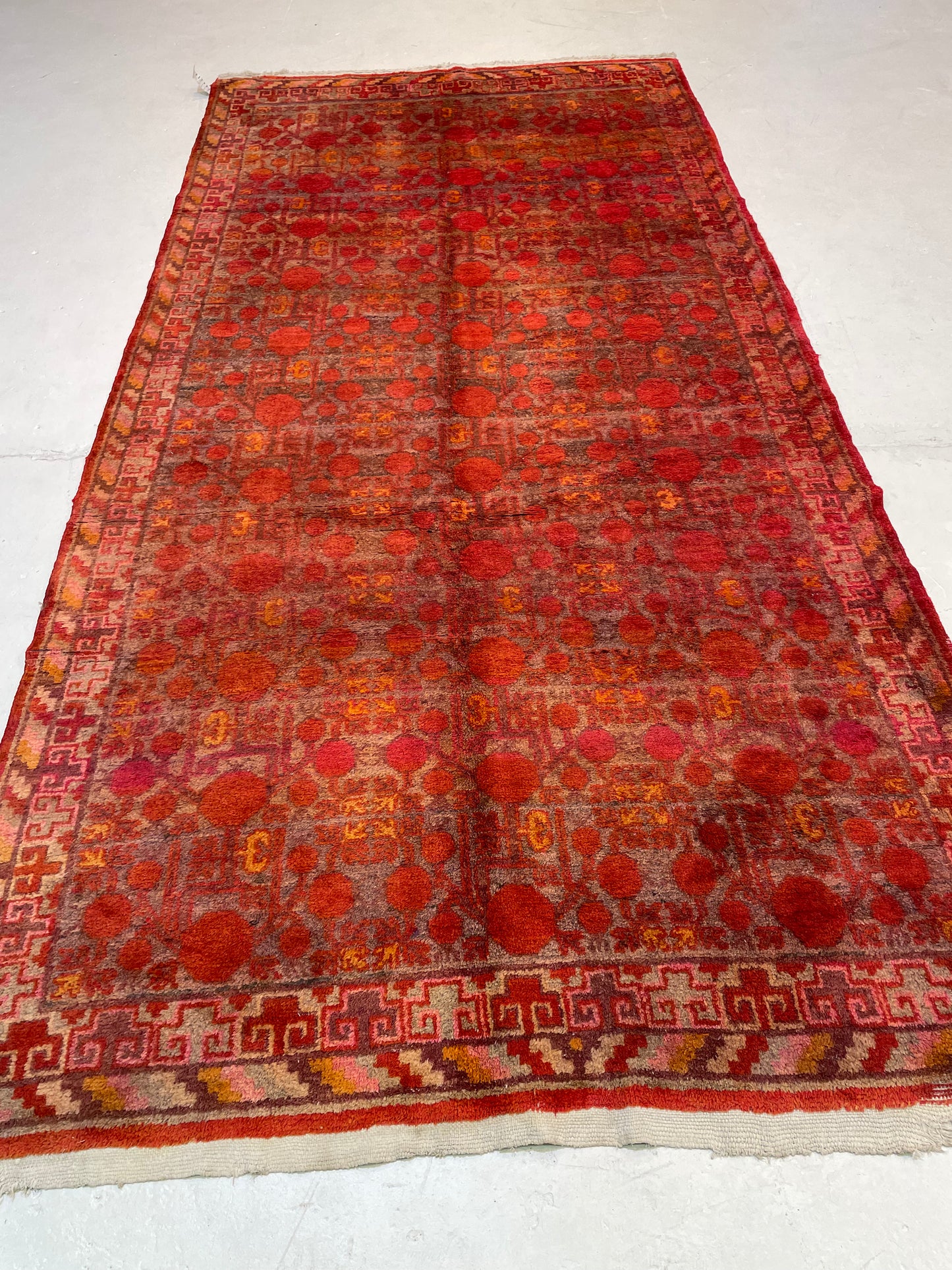Hand-Knotted Wool Gallery Size Khotan 4'6" x 9'6"