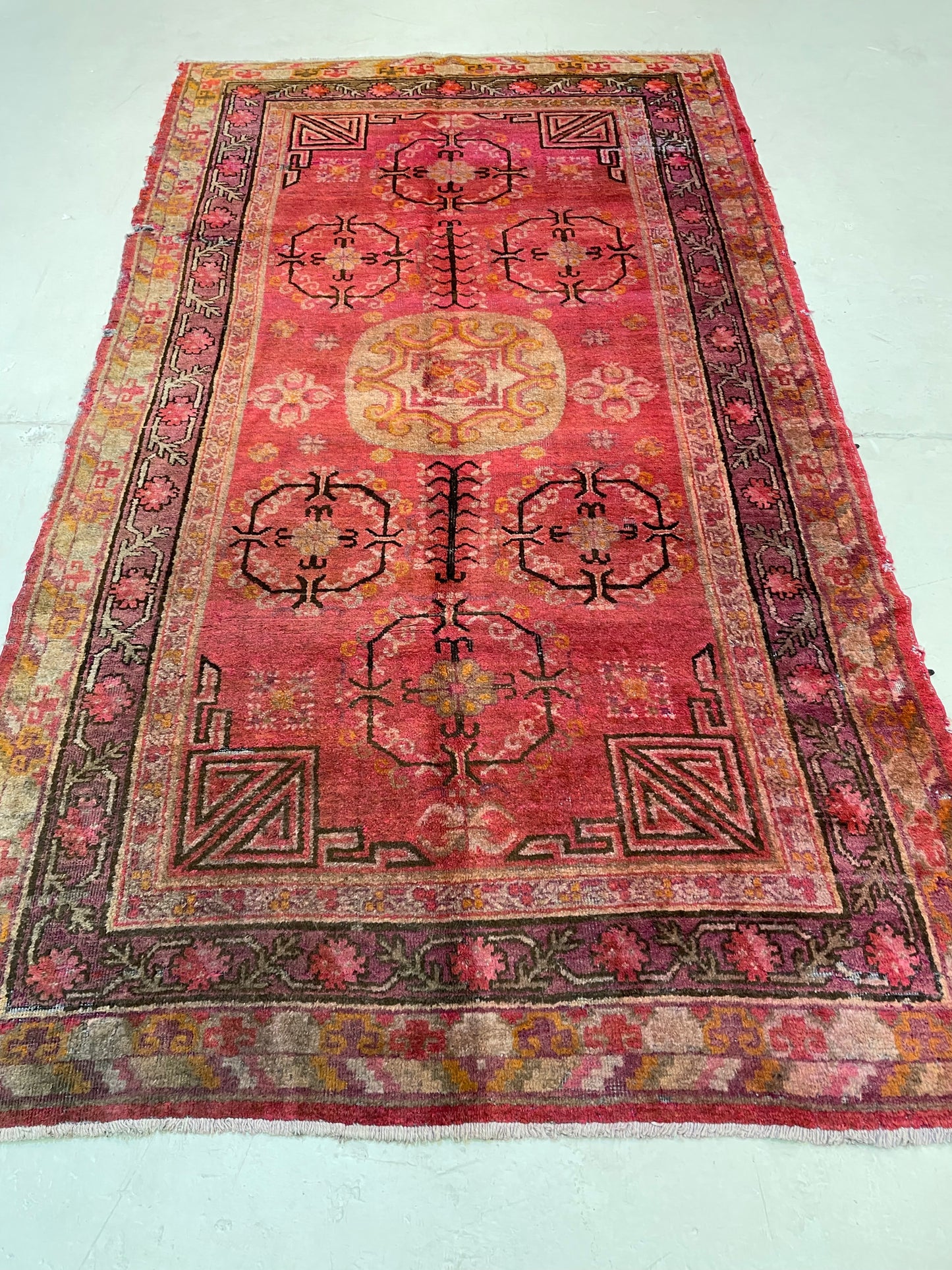 Hand-Knotted Wool Gallery Size Khotan 4'9" x 8'8"