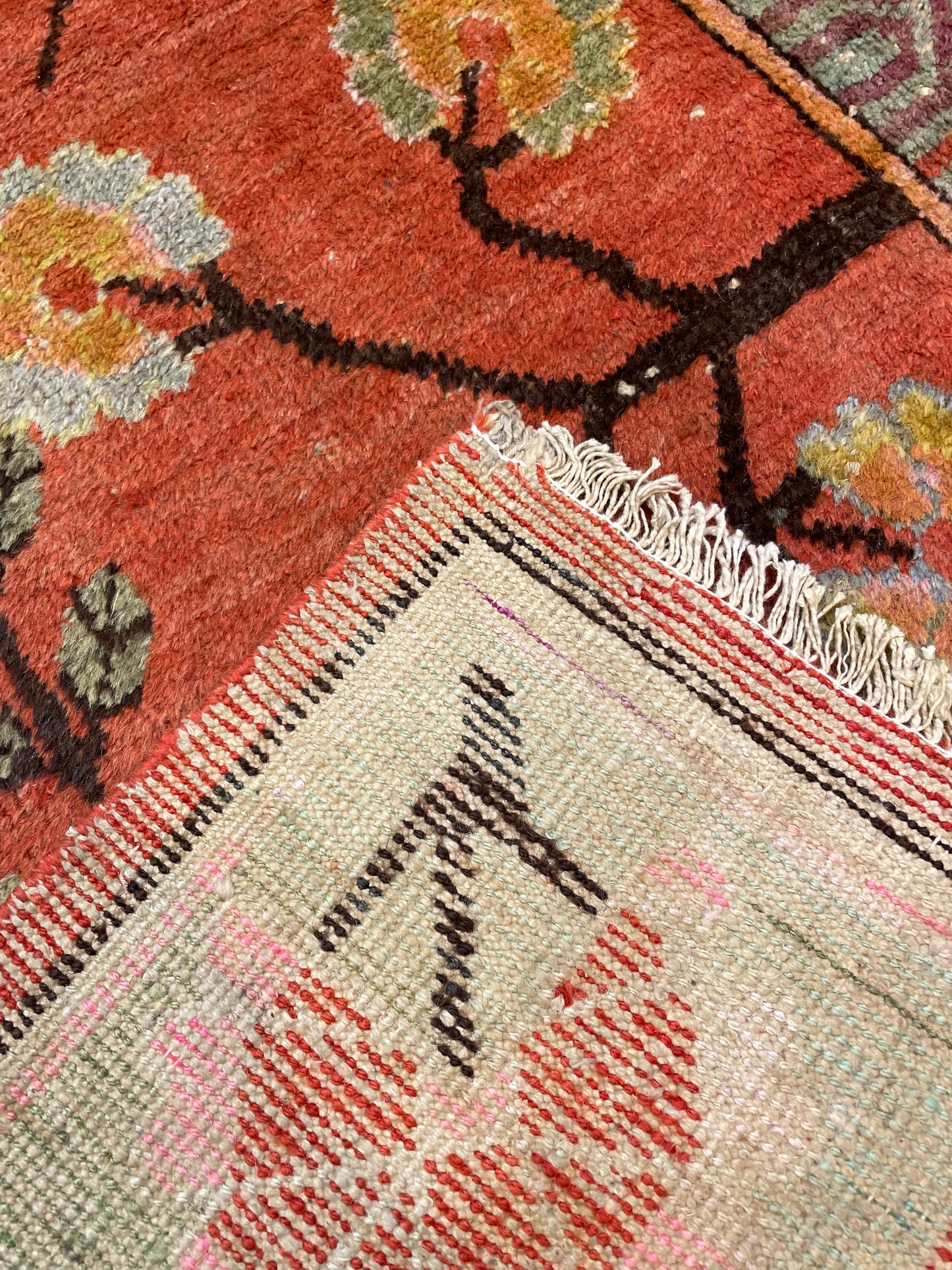 Hand-Knotted Wool Rug Khotan 5'7" x 8'8"