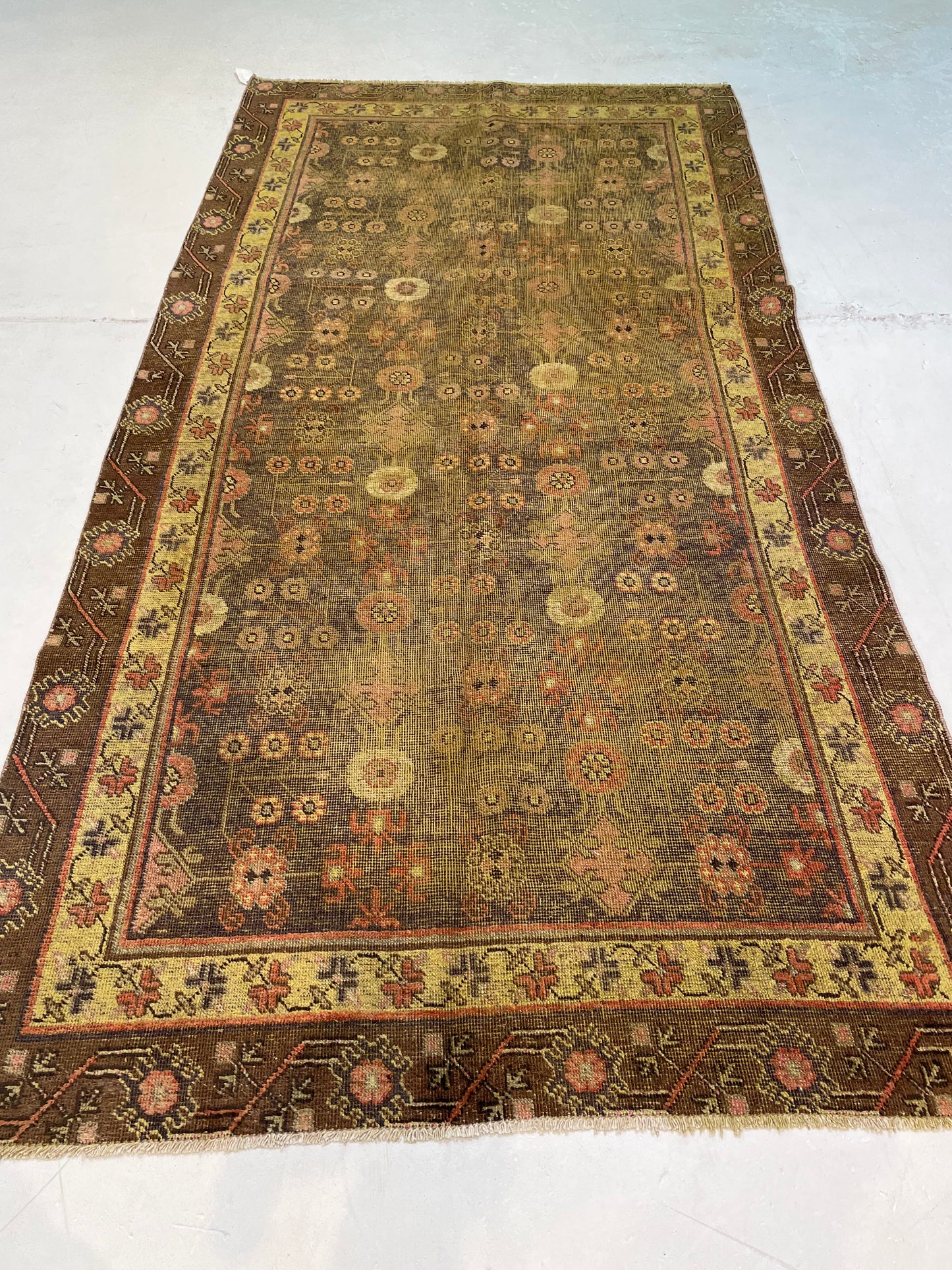 Hand-Knotted Wool Gallery Size Khotan 4'7" x 8'10"