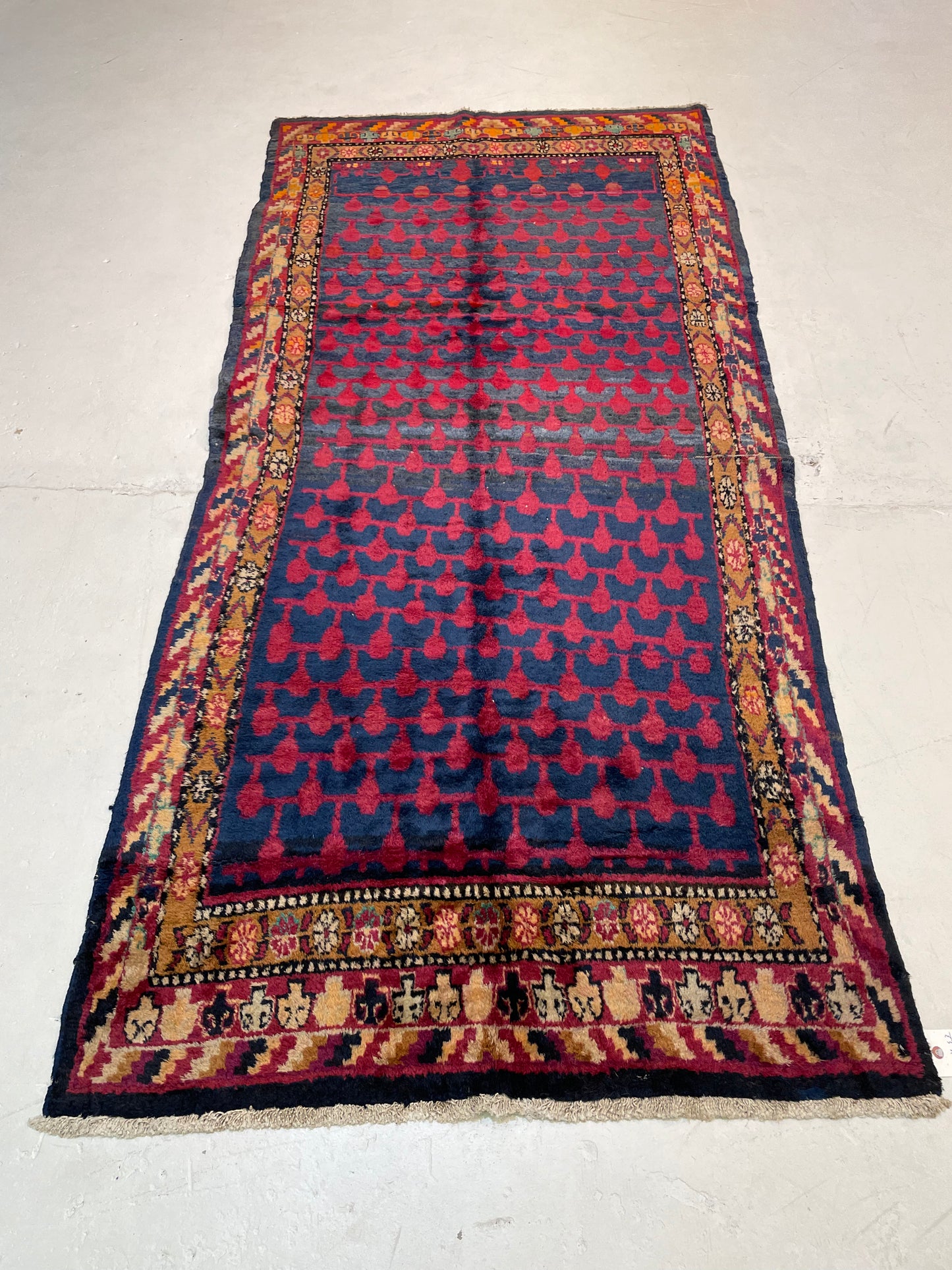 Hand-Knotted Wool Gallery Size Khotan 3'6" x 8'1"