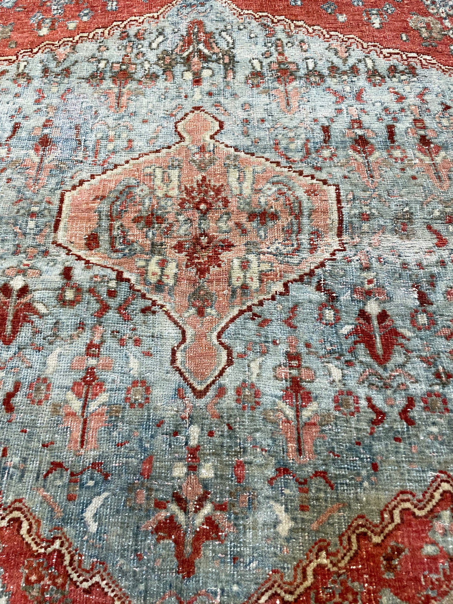 Hand-Knotted Wool Rug Persian Bijar 4' x 5'