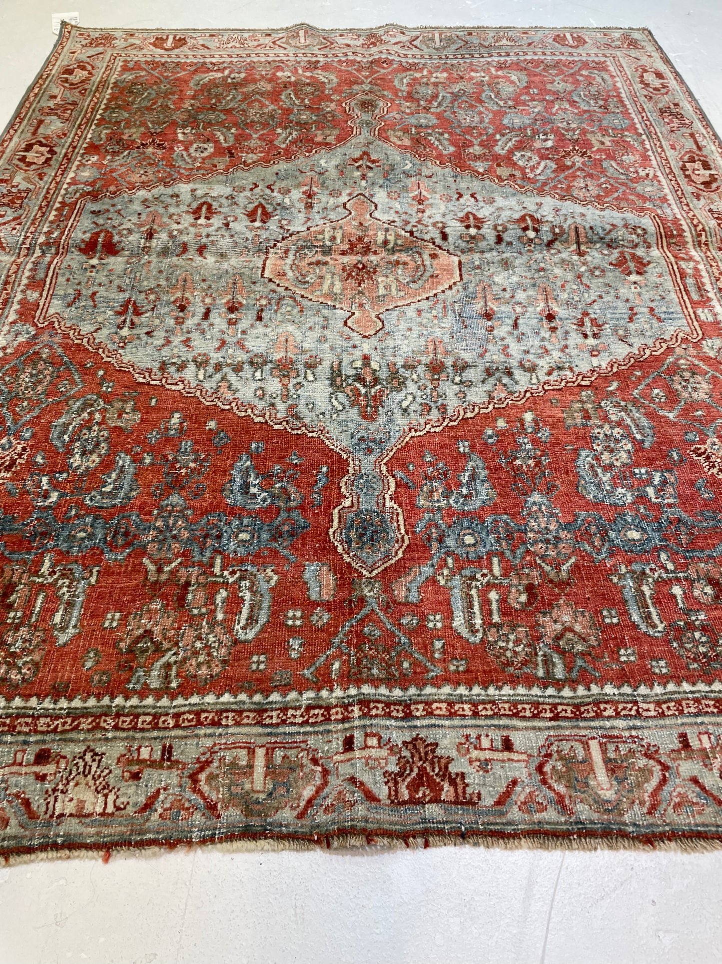 Hand-Knotted Wool Rug Persian Bijar 4' x 5'