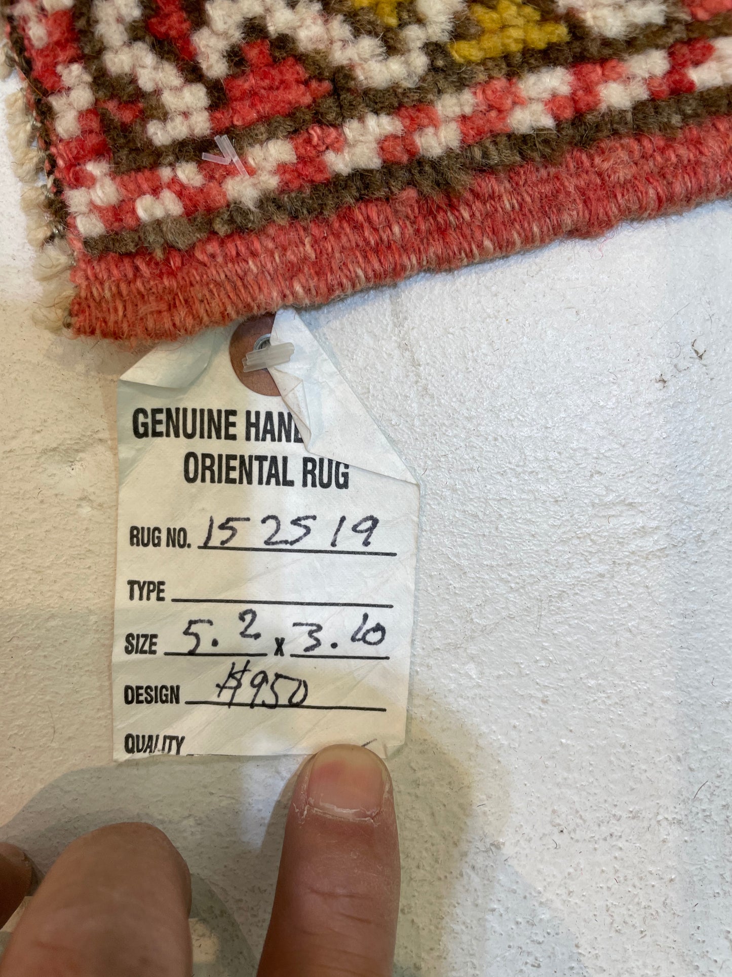 Hand-Knotted Wool Rug Turkish Oushak 3'10" x 5'2"