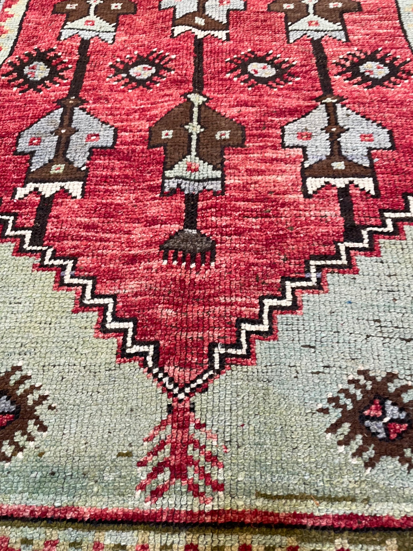 Hand-Knotted Wool Rug Turkish Oushak 3'4" x 5'5"