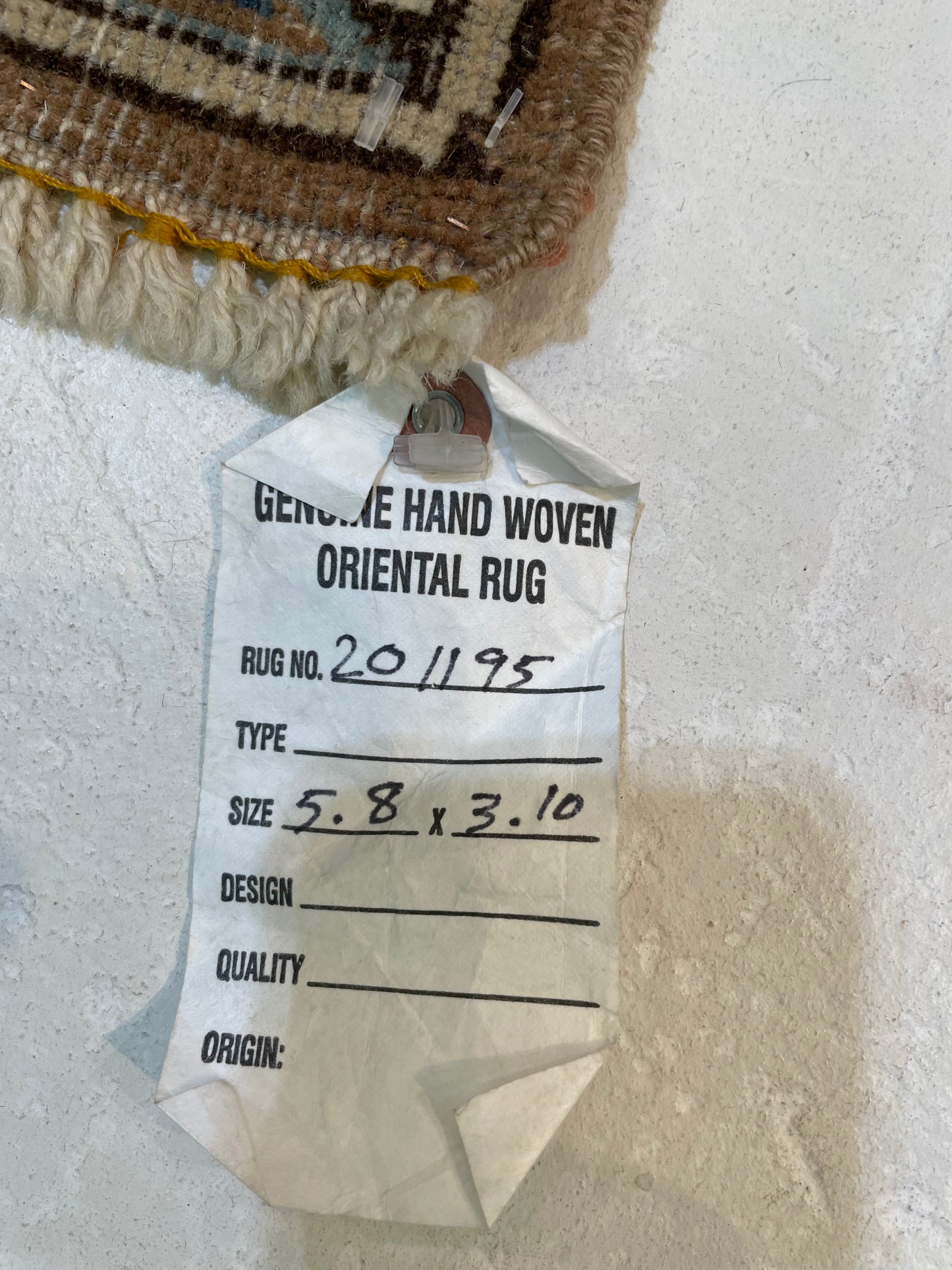 Hand-Knotted Wool Rug Turkish Oushak 3'10" x 5'8"