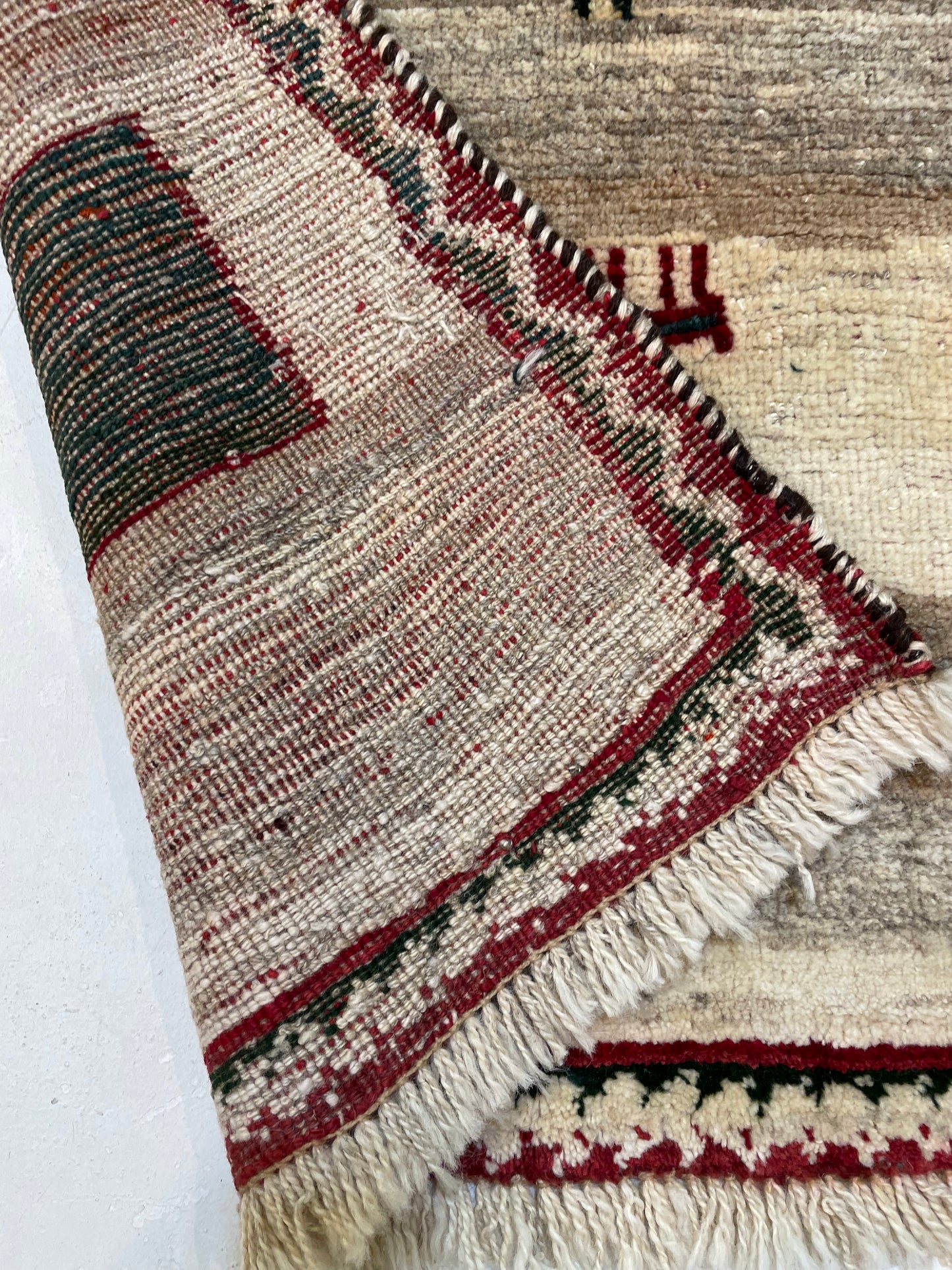 Hand-Knotted Wool Rug Persian Gabbeh 3'2" x 5'3"