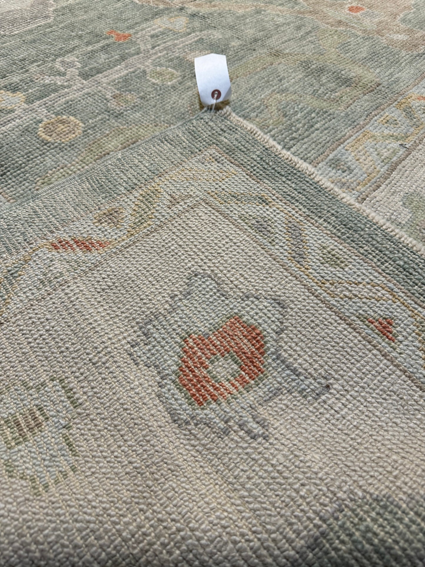 Hand-Knotted Wool Area Rug Turkish Oushak 10'4" x 14'7"