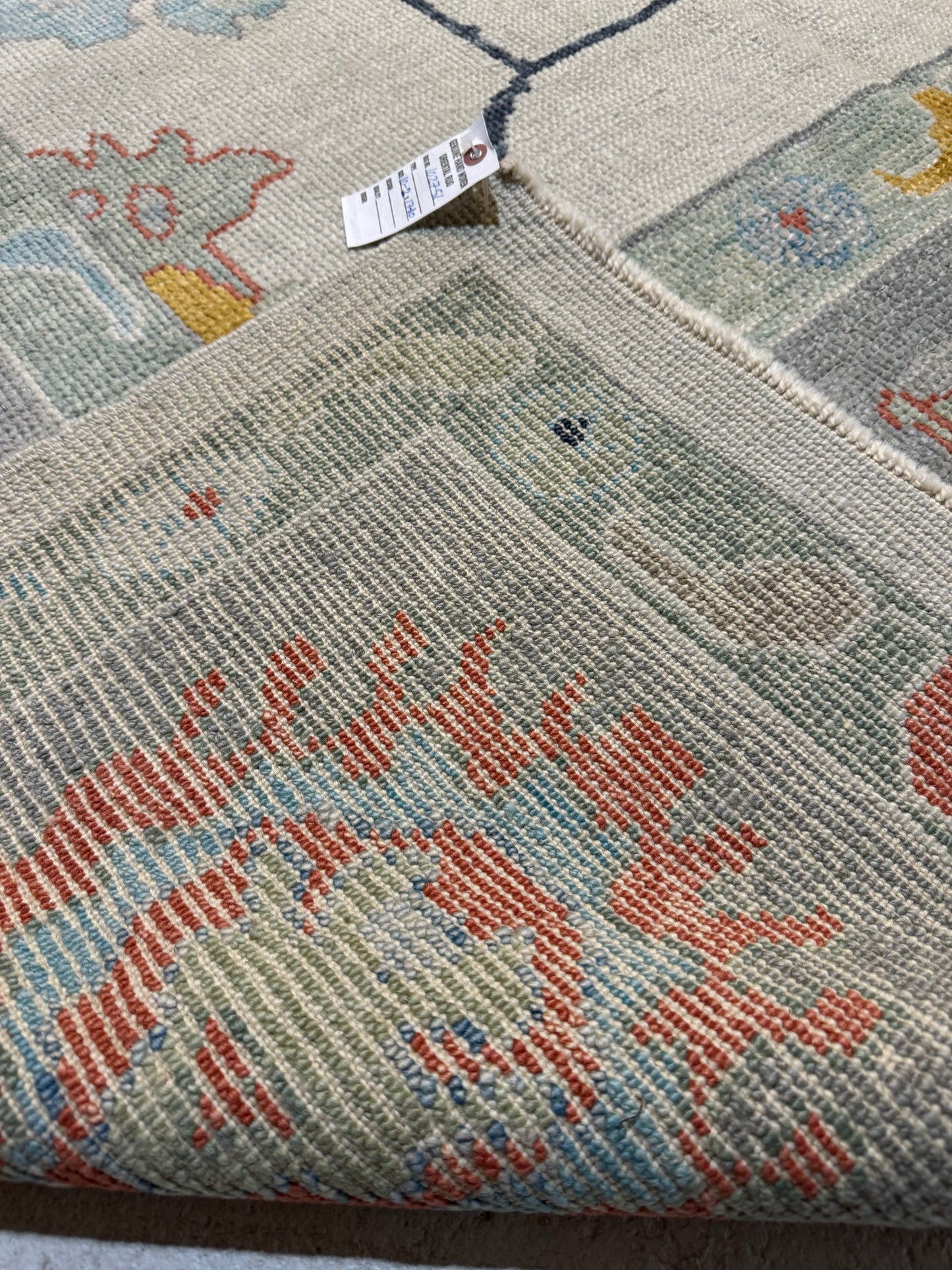 Hand-Knotted Wool Area Rug Turkish Oushak 10'2" x 13'10"