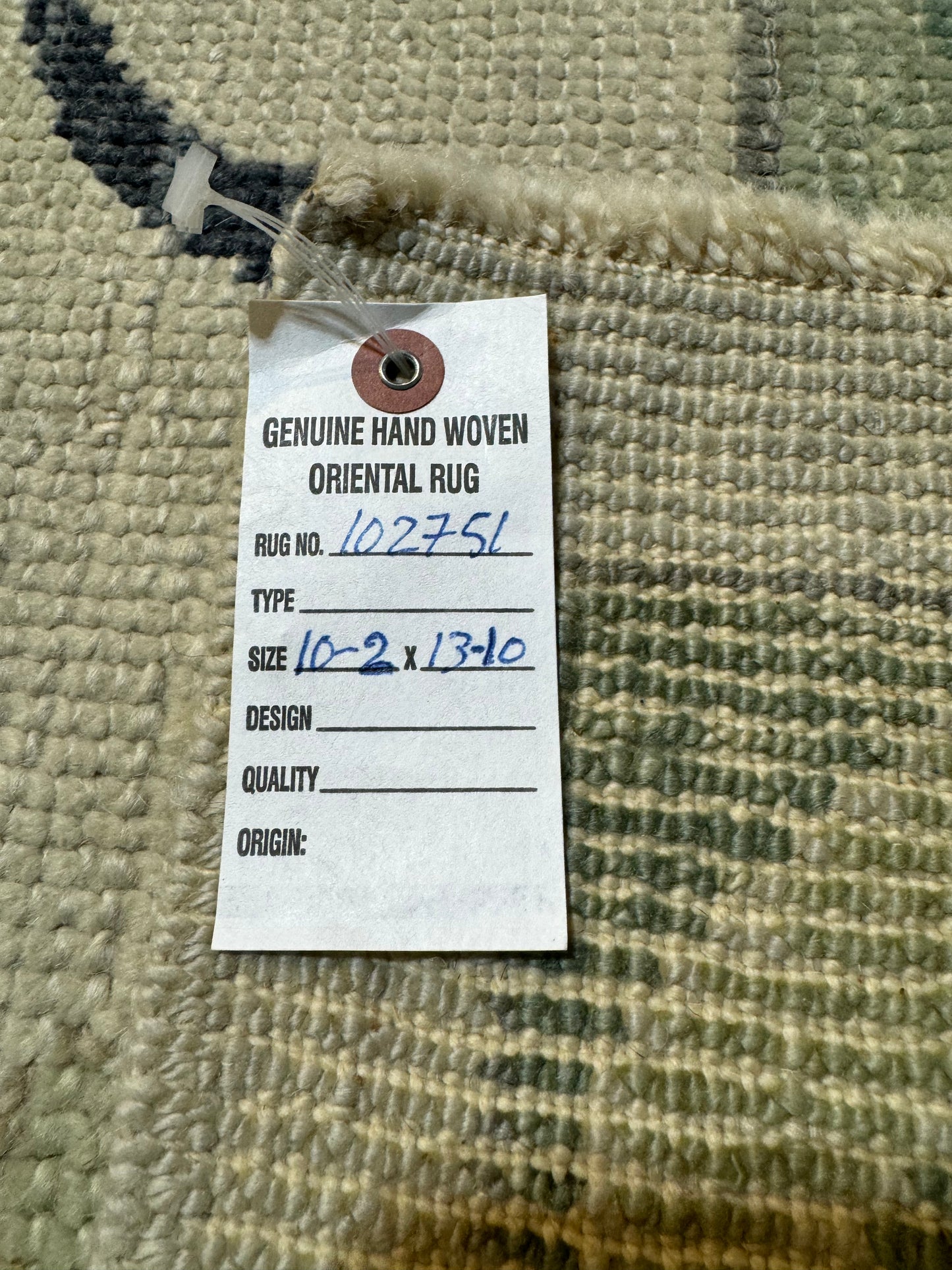 Hand-Knotted Wool Area Rug Turkish Oushak 10'2" x 13'10"