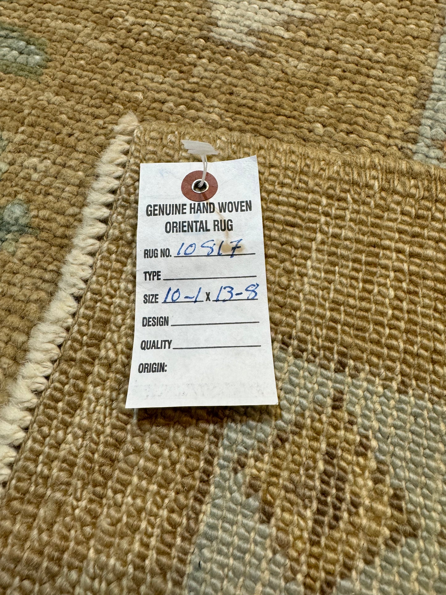 Hand-Knotted Wool Area Rug Turkish Oushak 10'1" x 13'8"