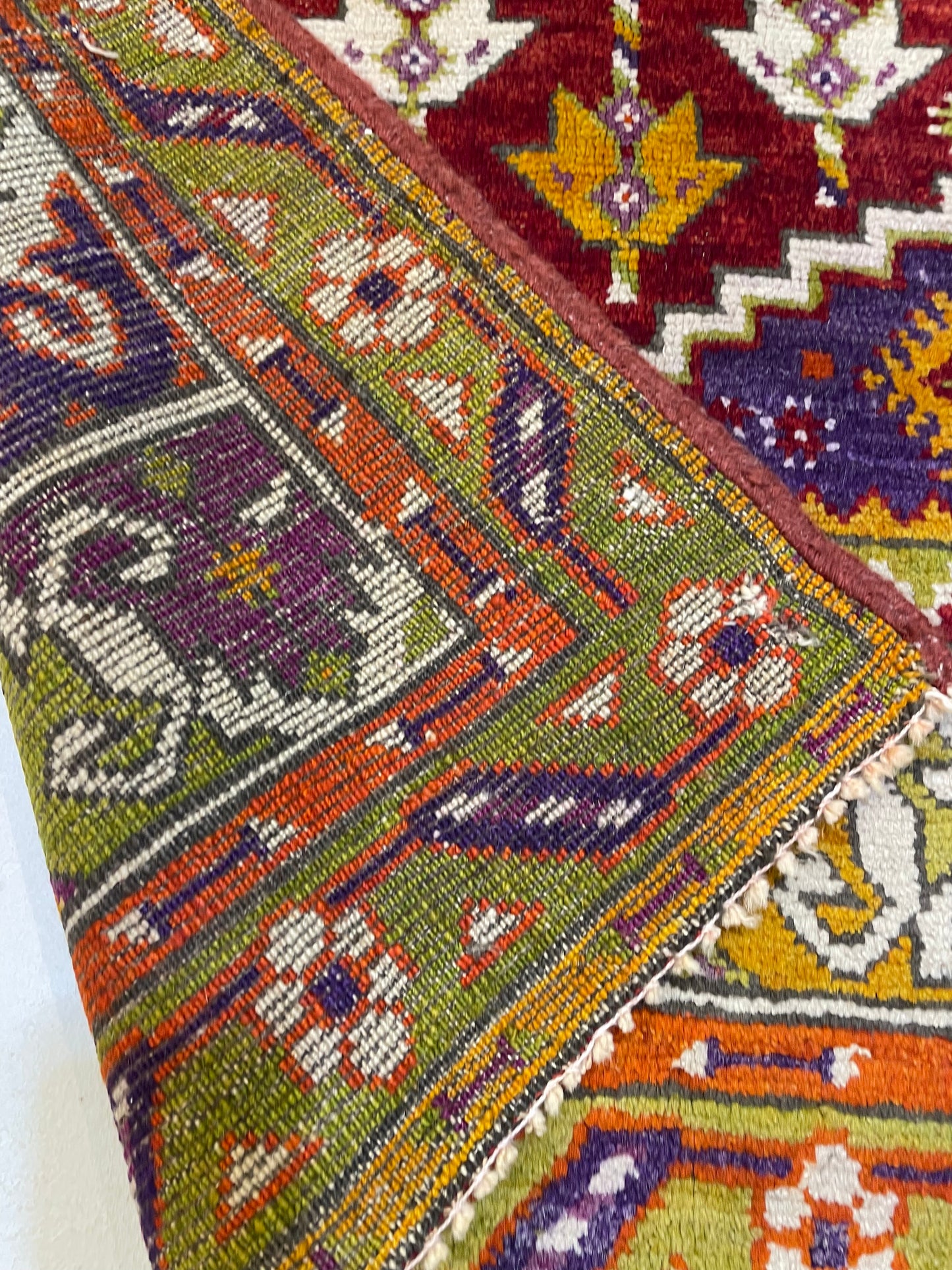 Hand-Knotted Wool Rug Turkish Oushak 2'11" x 4'