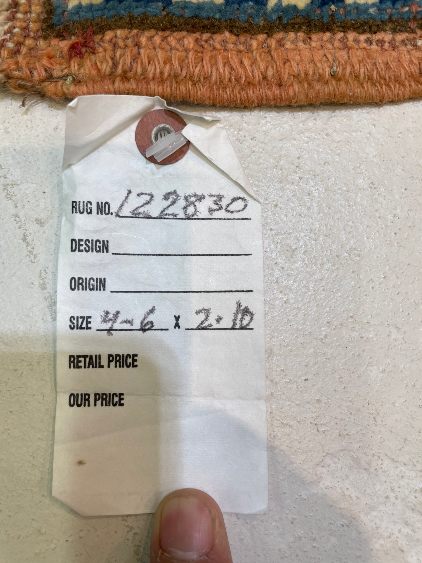 Hand-Knotted Wool Rug Turkish Oushak 2'10" x 4'6"