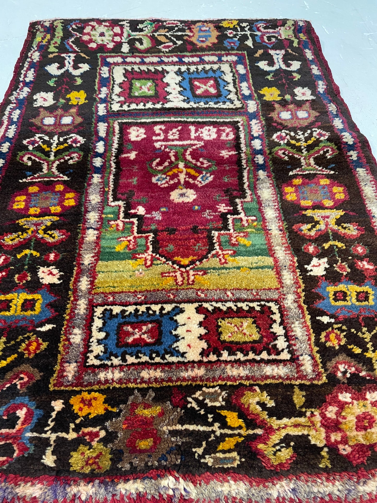 Hand-Knotted Wool Rug Turkish Oushak 2'5" x 3'5"