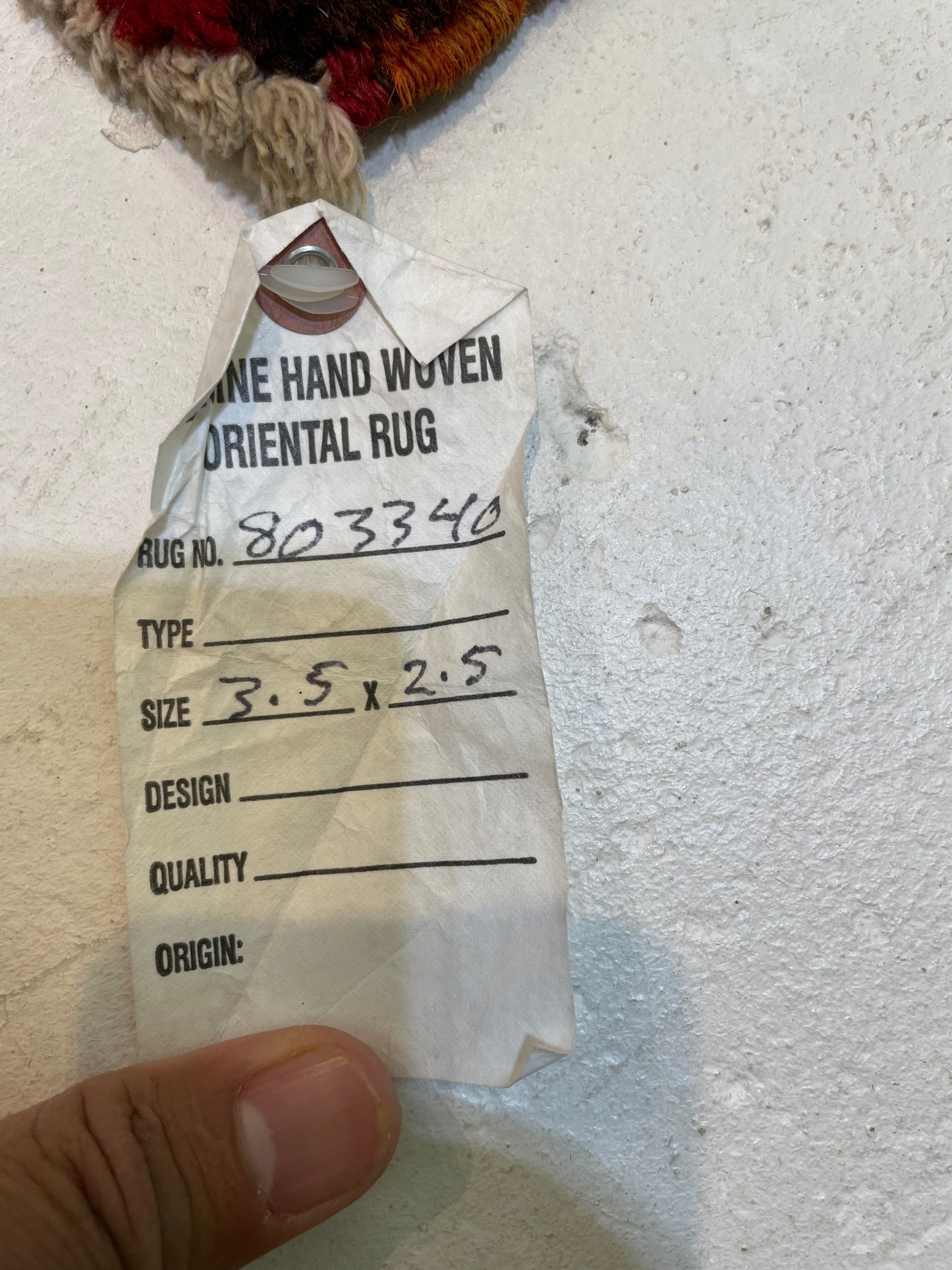 Hand-Knotted Wool Rug Turkish Oushak 2'5" x 3'5"