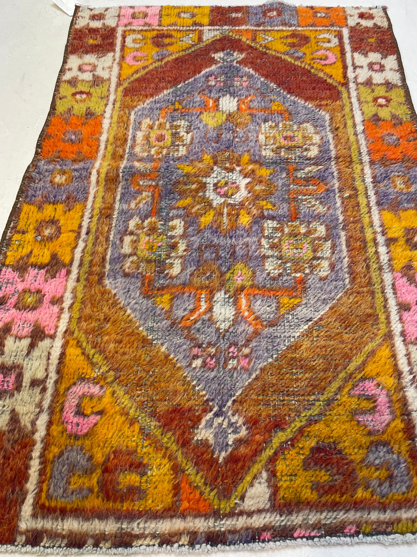 Hand-Knotted Wool Rug Turkish Oushak 2'5" x 3'10"