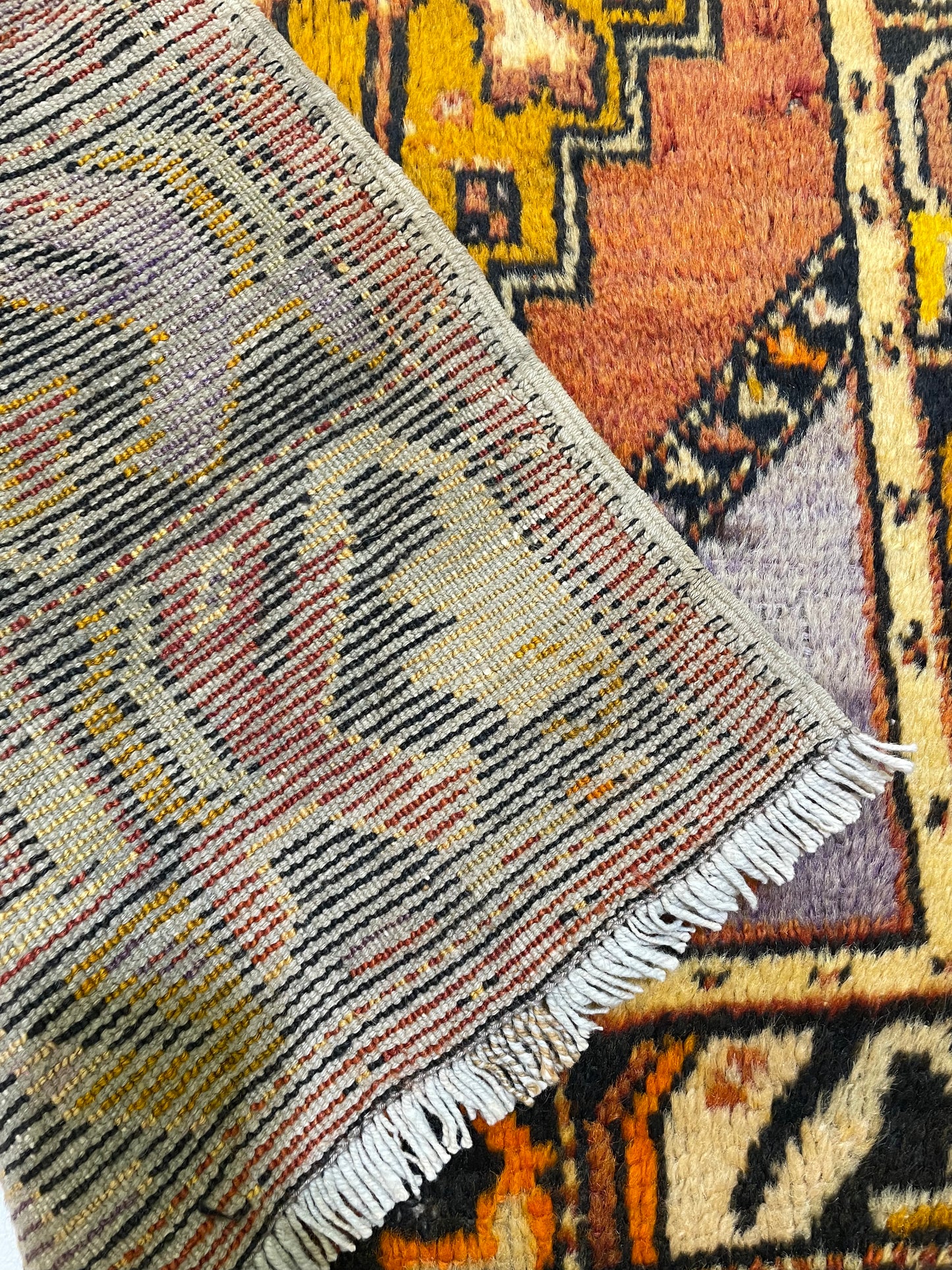 Hand-Knotted Wool Rug Turkish Oushak 2'10" x 4'3"