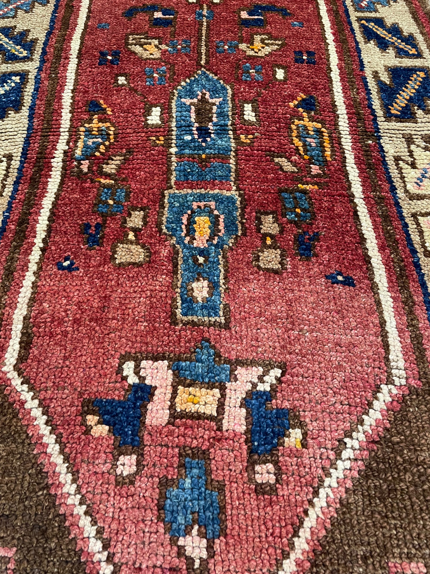 Hand-Knotted Wool Rug Turkish Oushak 2'5" x 5'1"