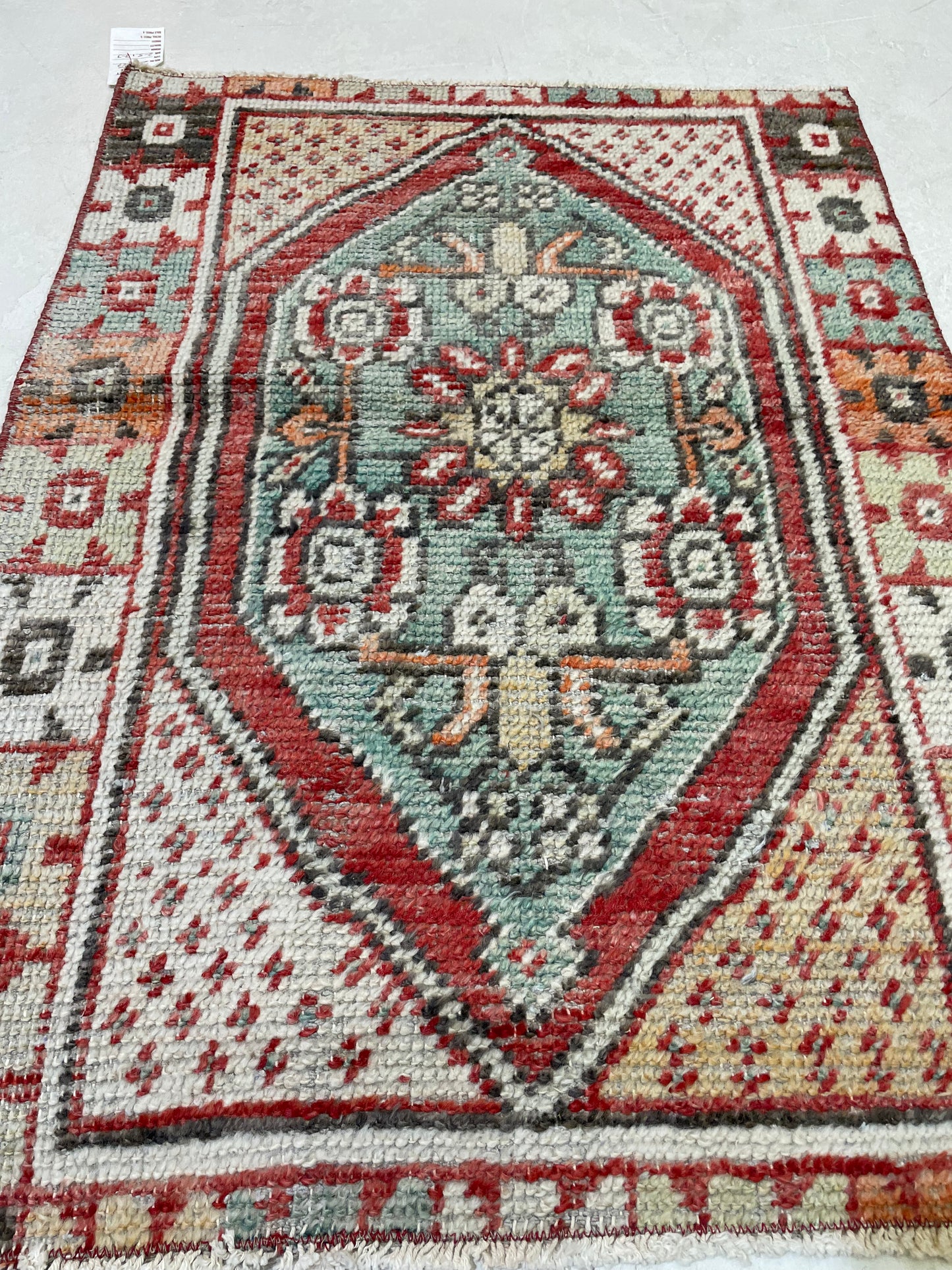 Hand-Knotted Wool Rug Turkish Oushak 2'5" x 3'3"