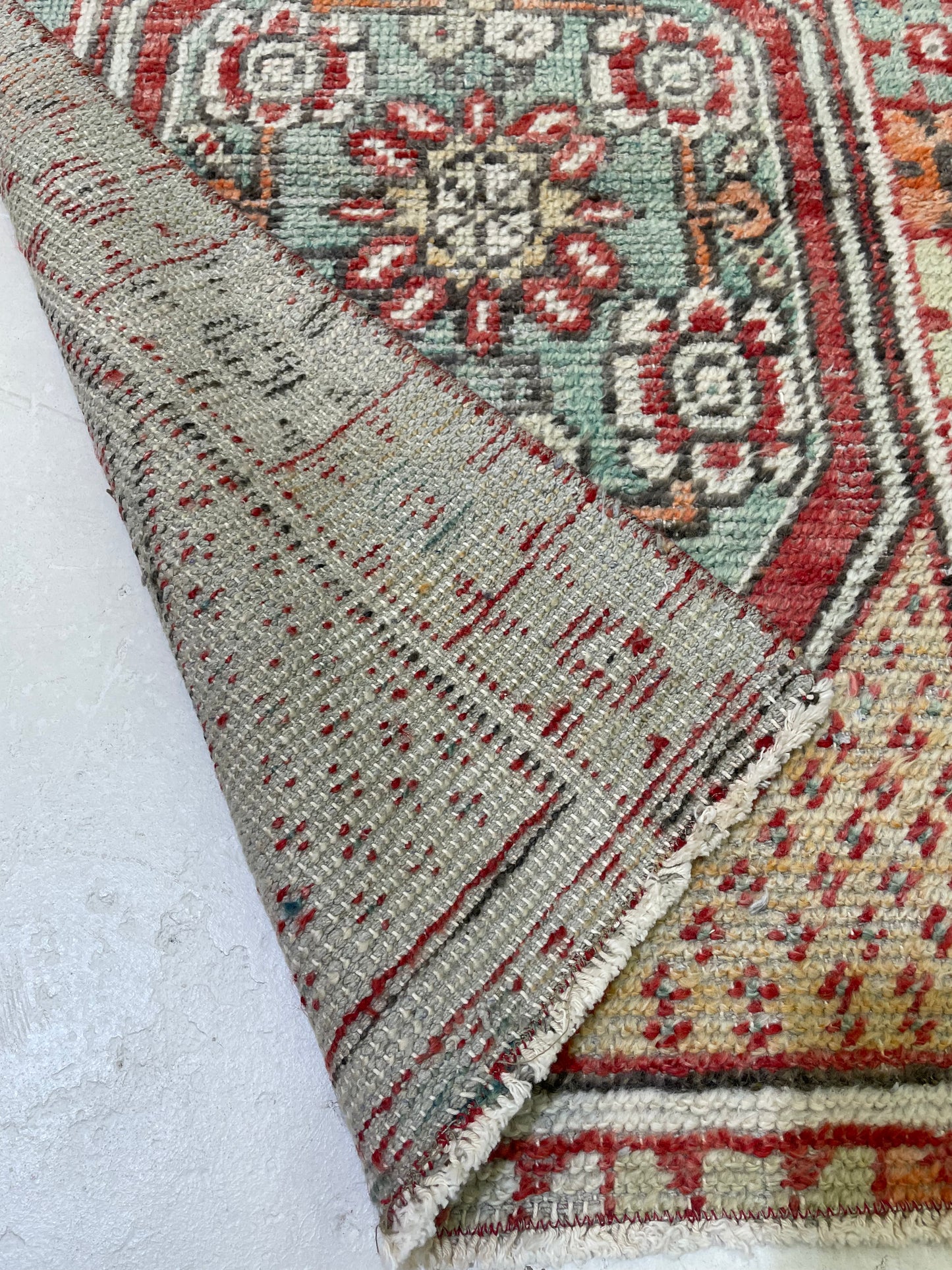 Hand-Knotted Wool Rug Turkish Oushak 2'5" x 3'3"