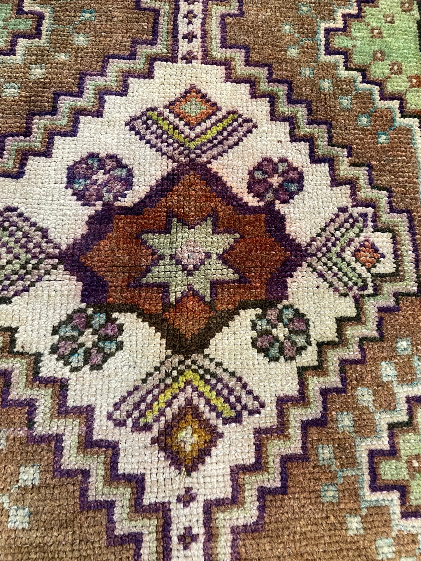 Hand-Knotted Wool Rug Turkish Oushak 2'3" x 3'5"