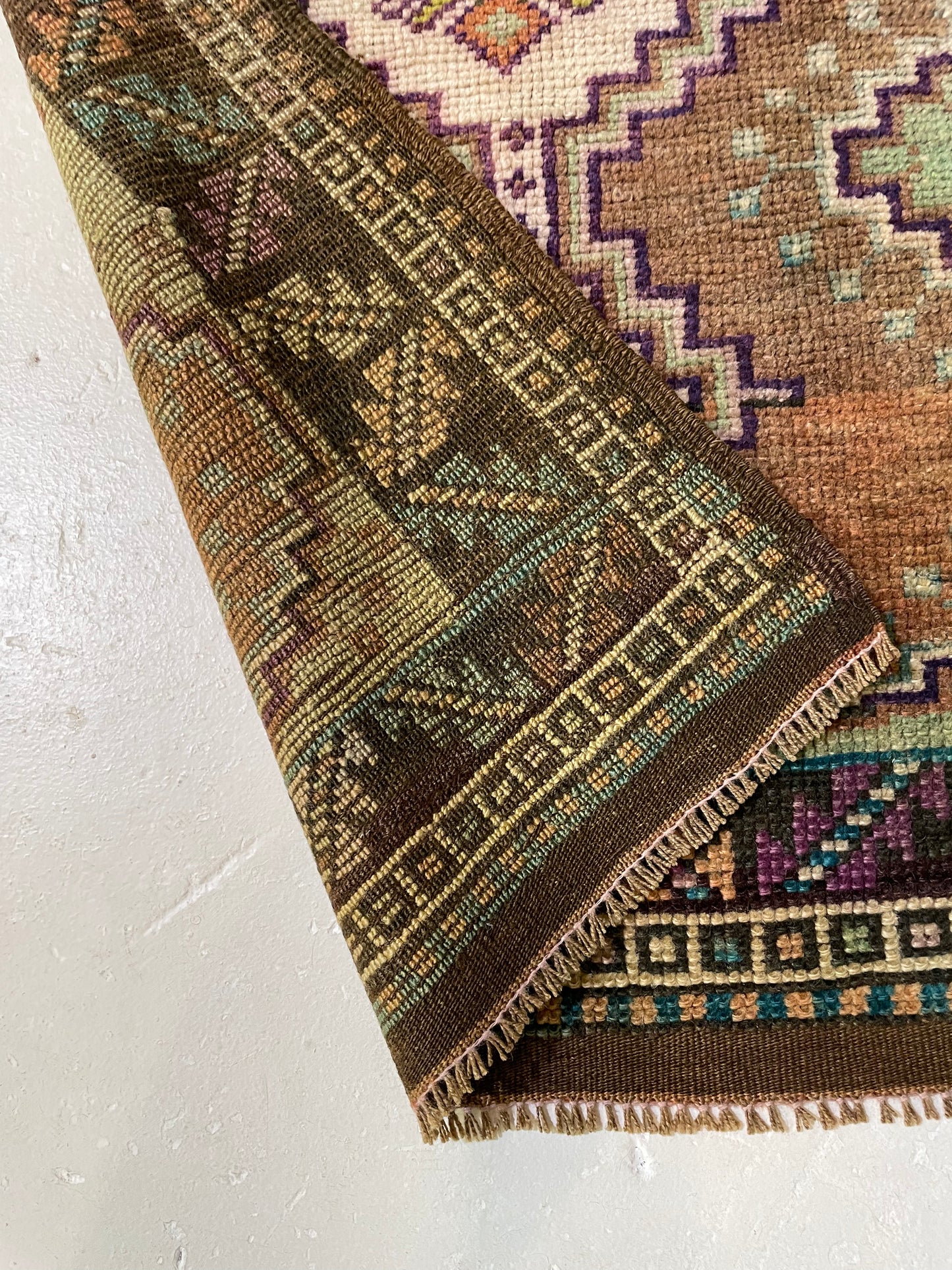 Hand-Knotted Wool Rug Turkish Oushak 2'3" x 3'5"