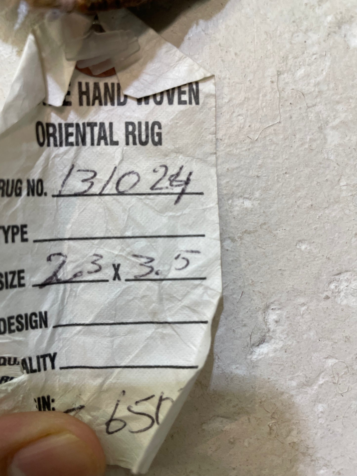 Hand-Knotted Wool Rug Turkish Oushak 2'3" x 3'5"