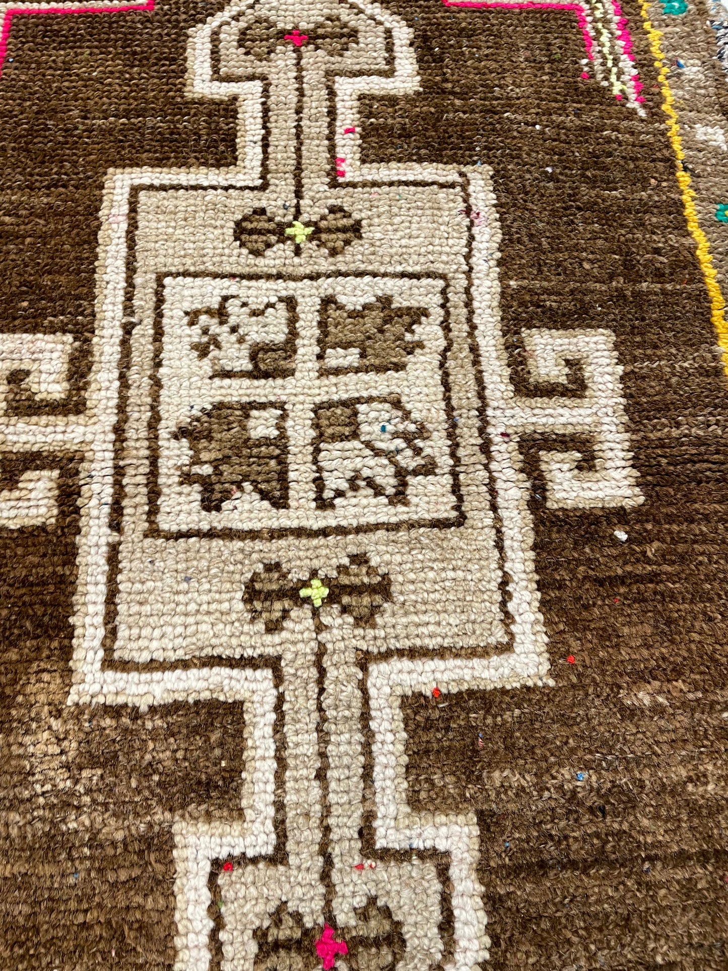 Hand-Knotted Wool Rug Turkish Oushak 2'1" x 3'5"