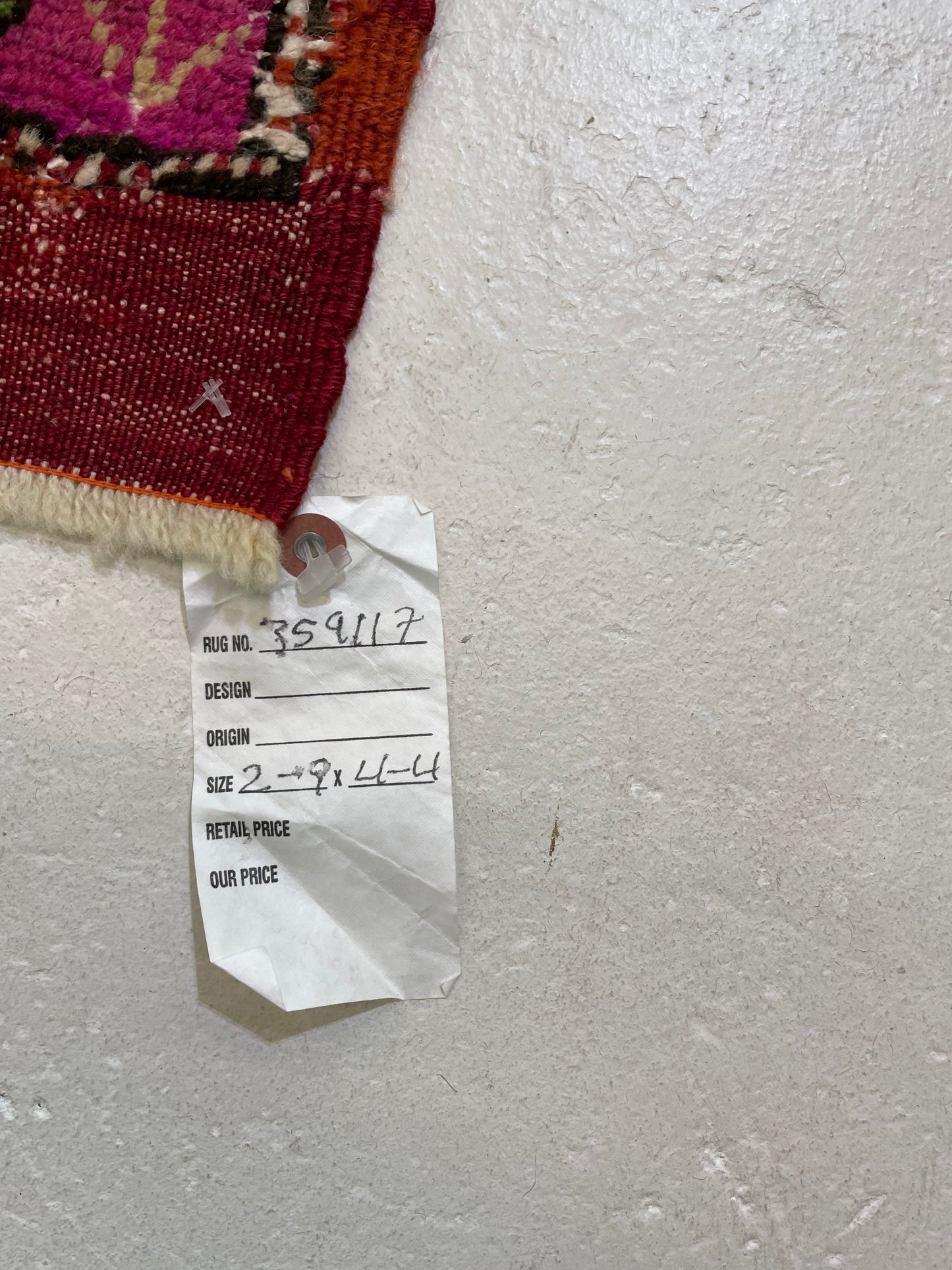 Hand-Knotted Wool Rug Turkish Oushak 2'9" x 4'4"