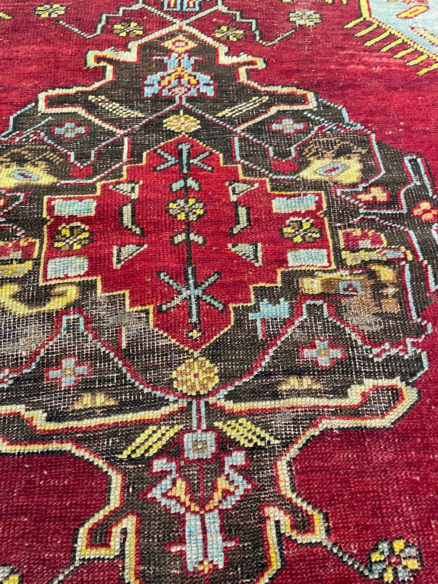 Hand-Knotted Wool Rug Turkish Oushak 2'8" x 3'9"