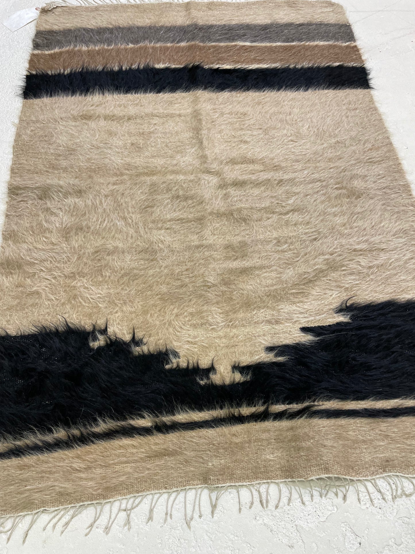 Hand-Knotted Wool Rug Turkish Oushak 2'8" x 3'9"