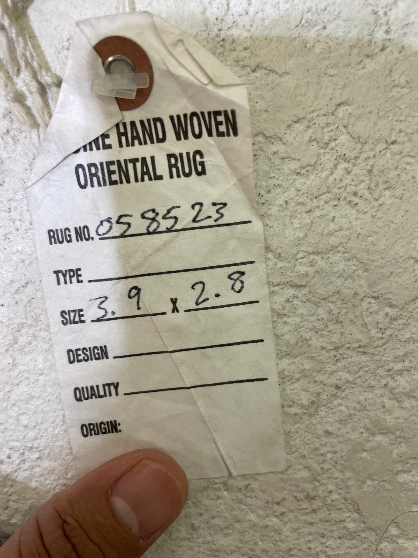 Hand-Knotted Wool Rug Turkish Oushak 2'8" x 3'9"