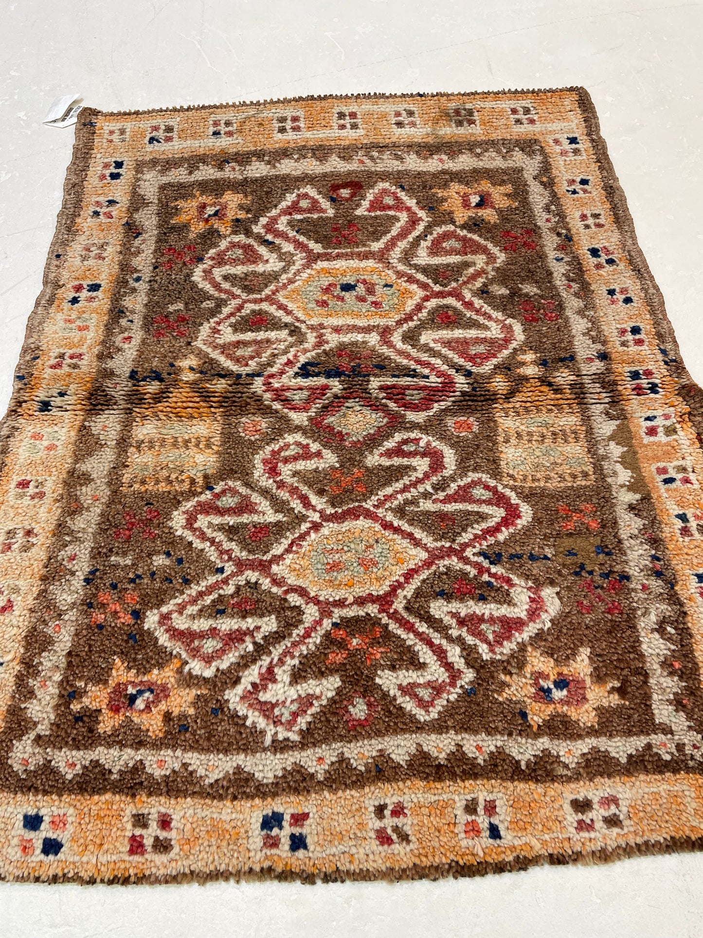 Hand-Knotted Wool Rug Turkish Oushak 2'6" x 3'3"