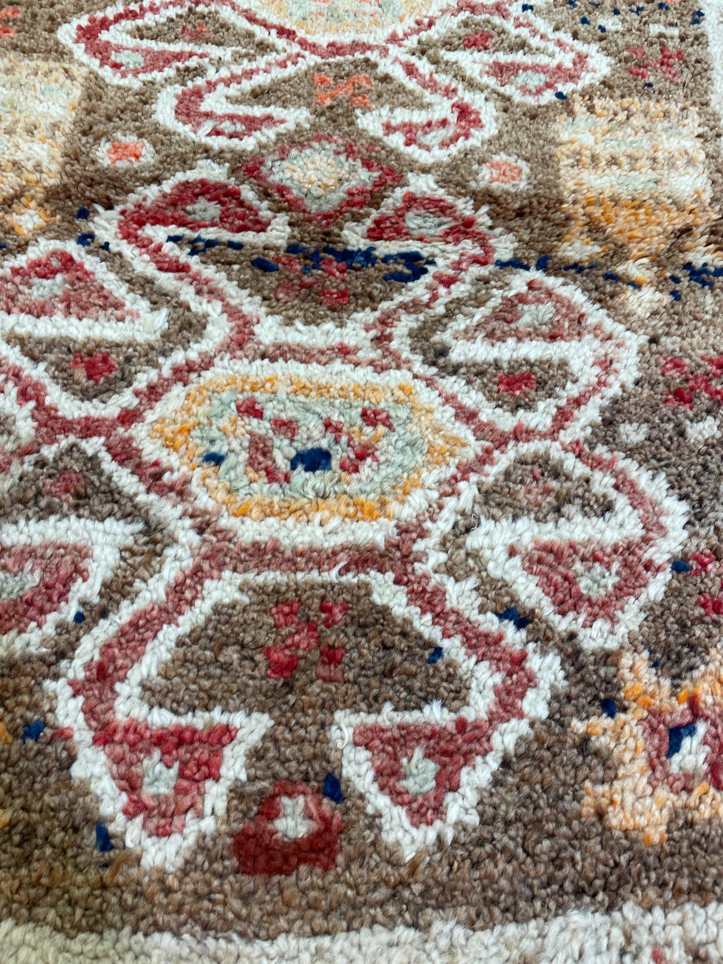 Hand-Knotted Wool Rug Turkish Oushak 2'6" x 3'3"