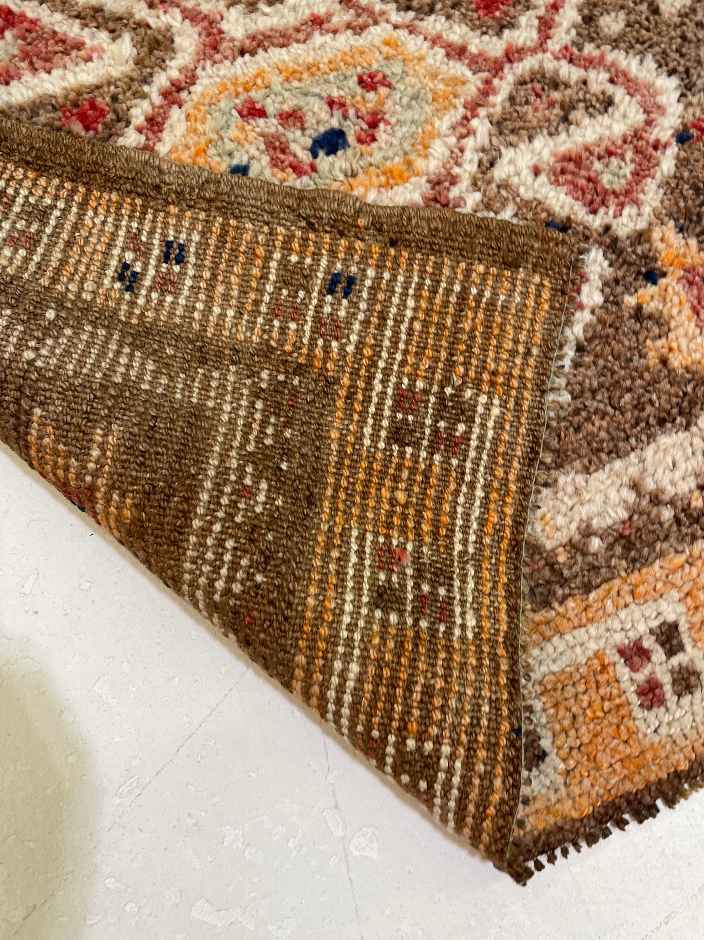 Hand-Knotted Wool Rug Turkish Oushak 2'6" x 3'3"