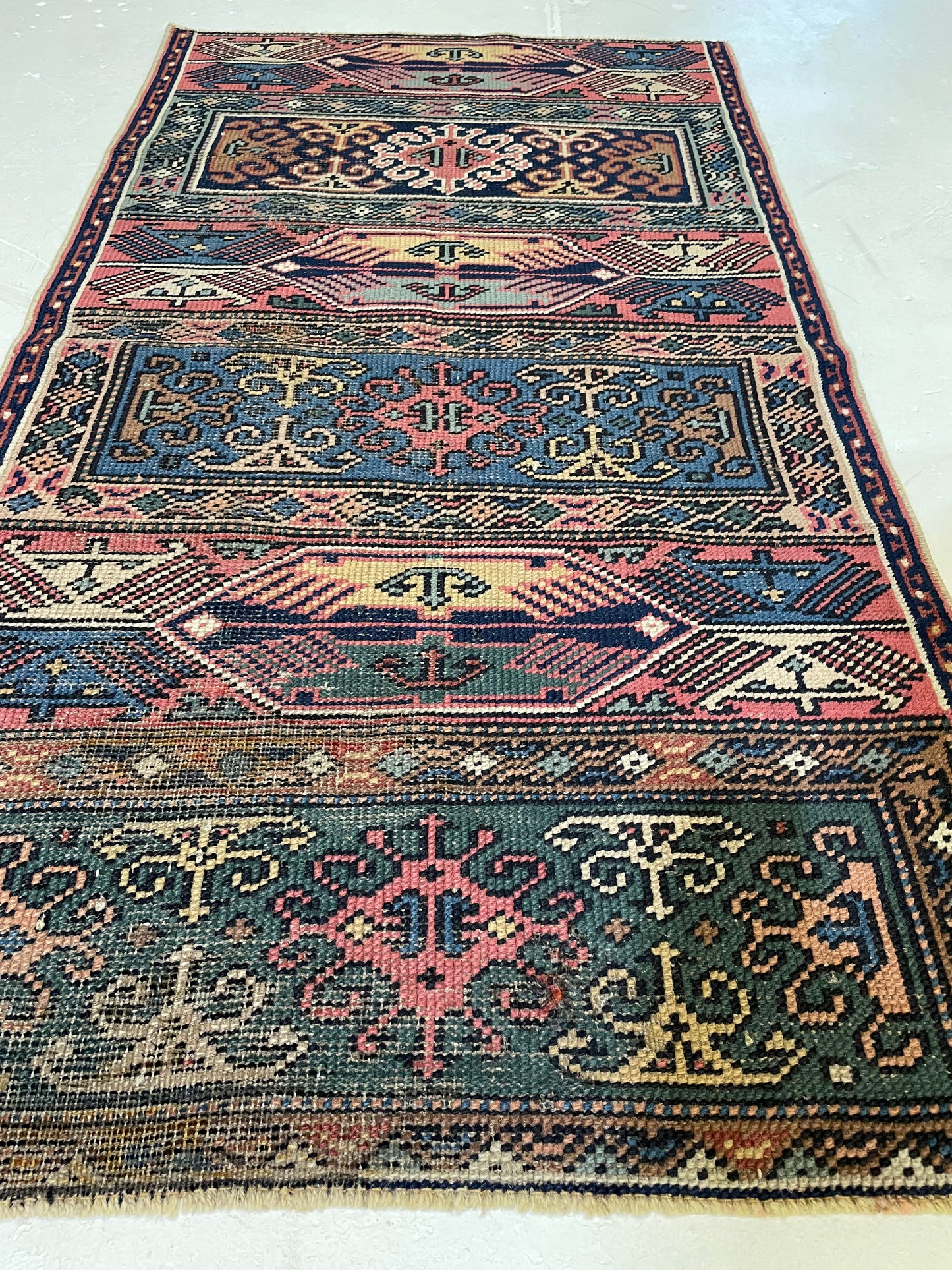 Hand-Knotted Wool Rug Turkish Oushak 2'2" x 4'