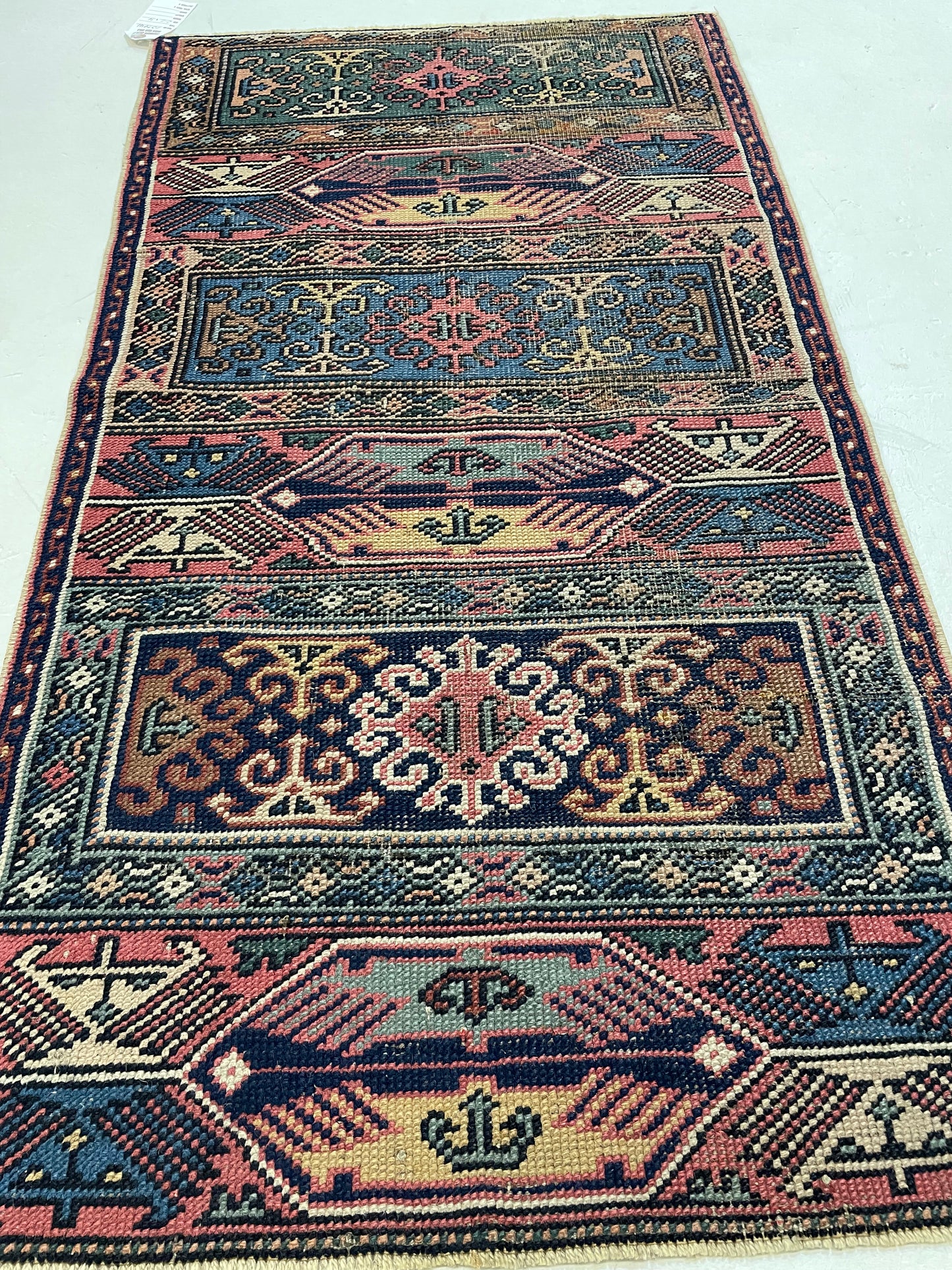 Hand-Knotted Wool Rug Turkish Oushak 2'2" x 4'