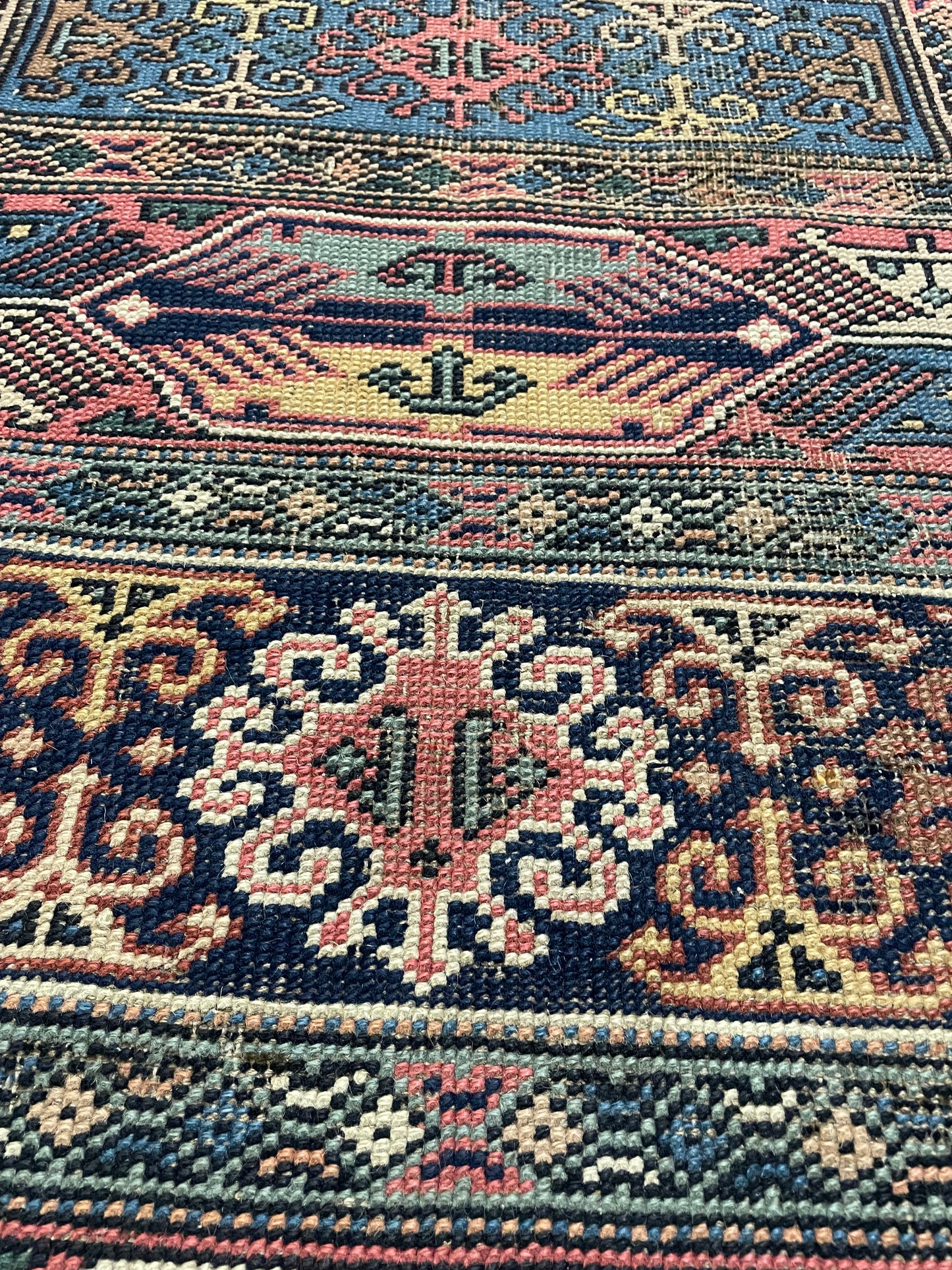 Hand-Knotted Wool Rug Turkish Oushak 2'2" x 4'